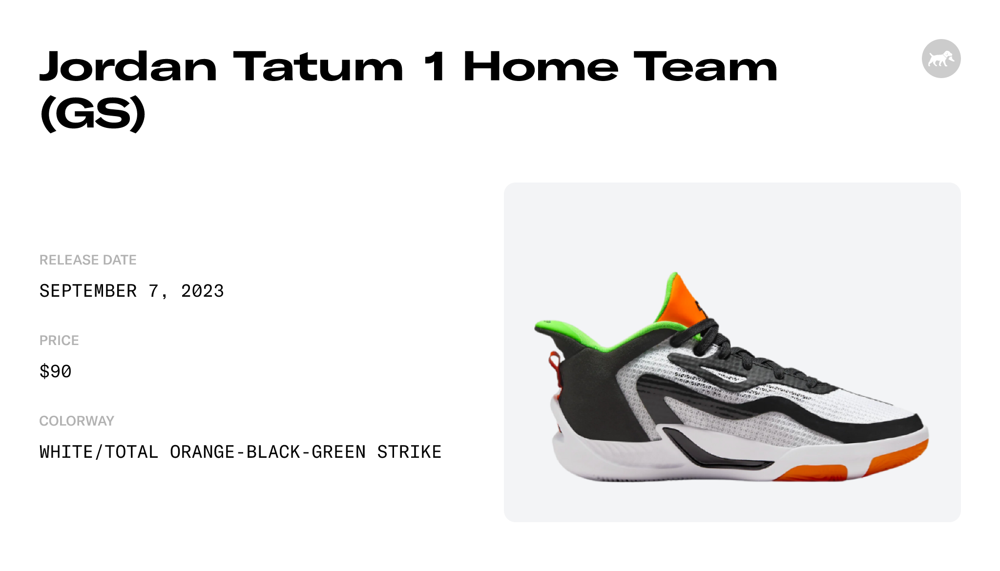 Jordan Tatum 1 Home Team DZ3324-108