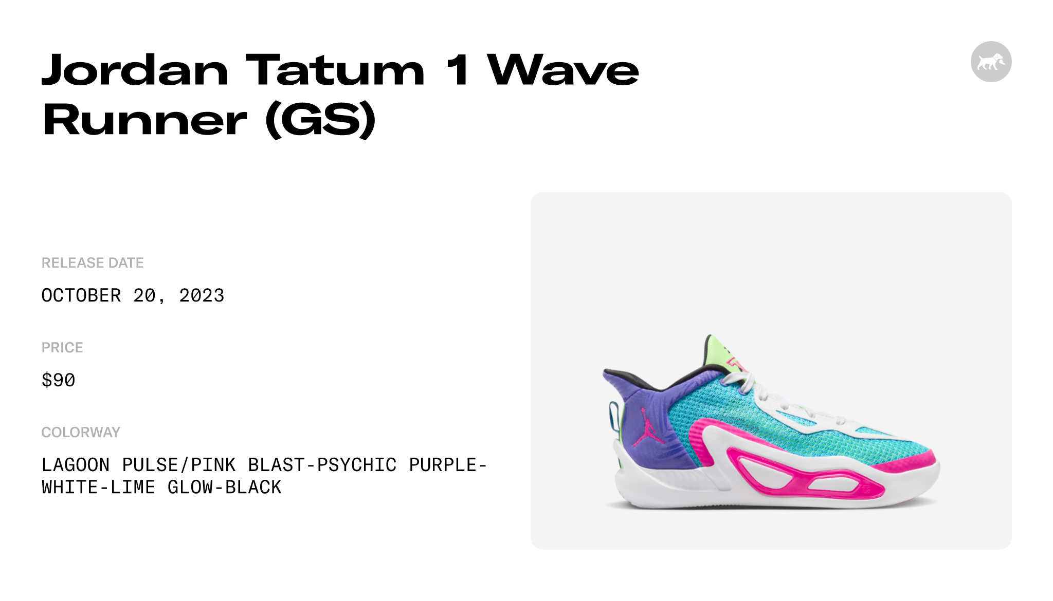 Jordan Tatum 1 Wave Runner FV0169-400 Release Date