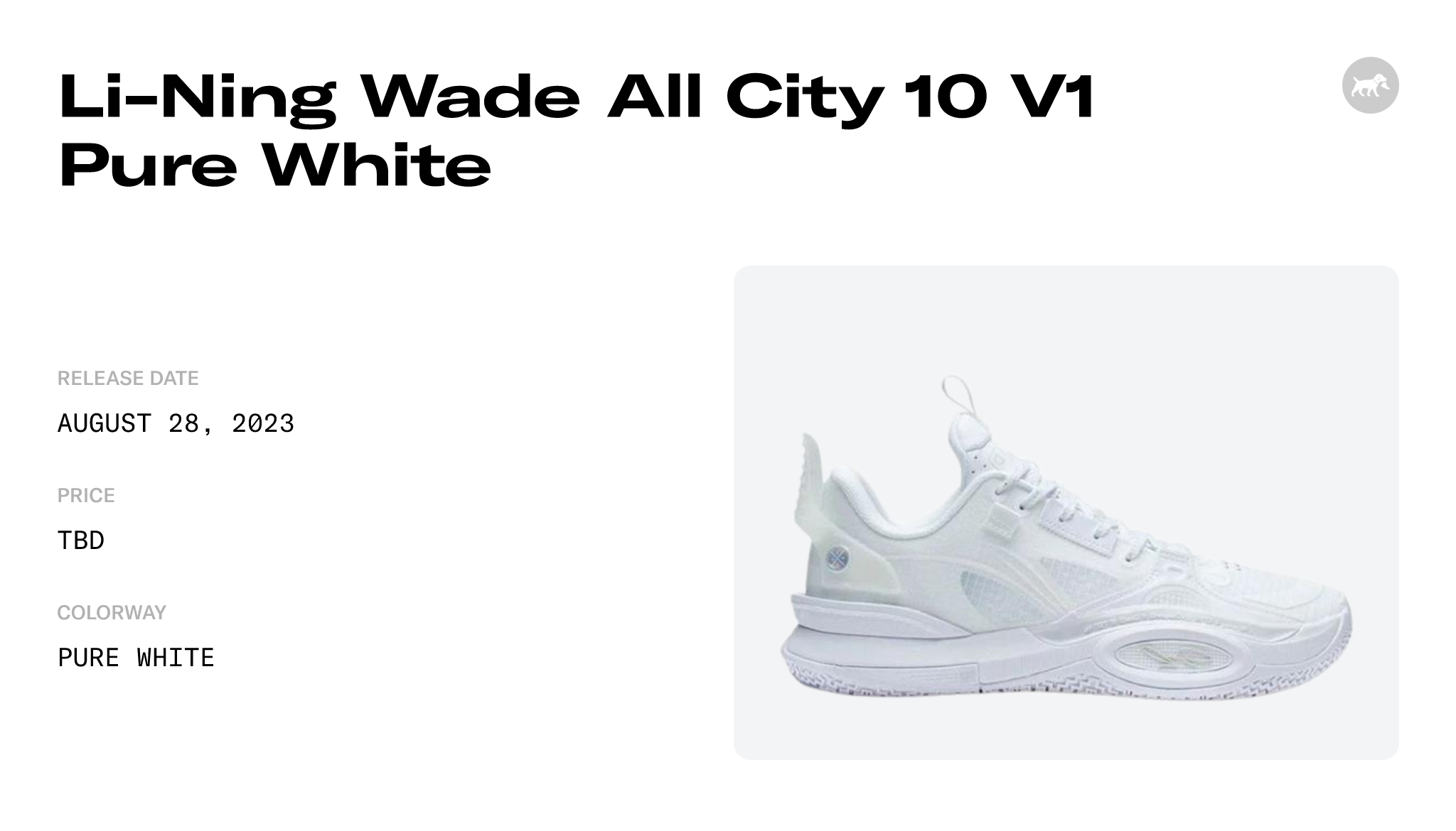 Li-Ning Wade All City 10 V1 Pure White - ABAS019-4 Raffles and 