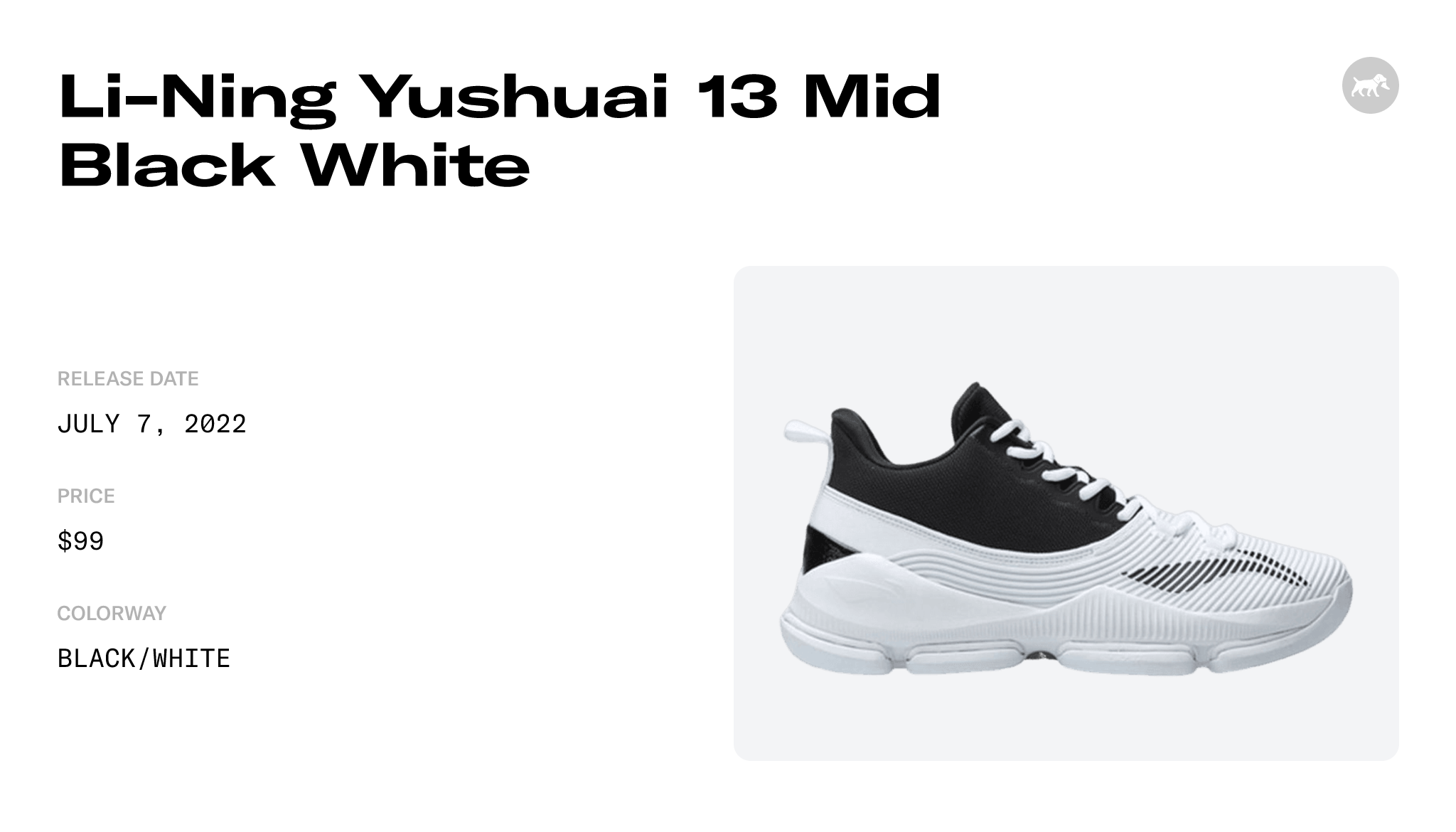 Li-Ning Yushuai 13 Mid Black White - ABPN041-2 Raffles and Release 
