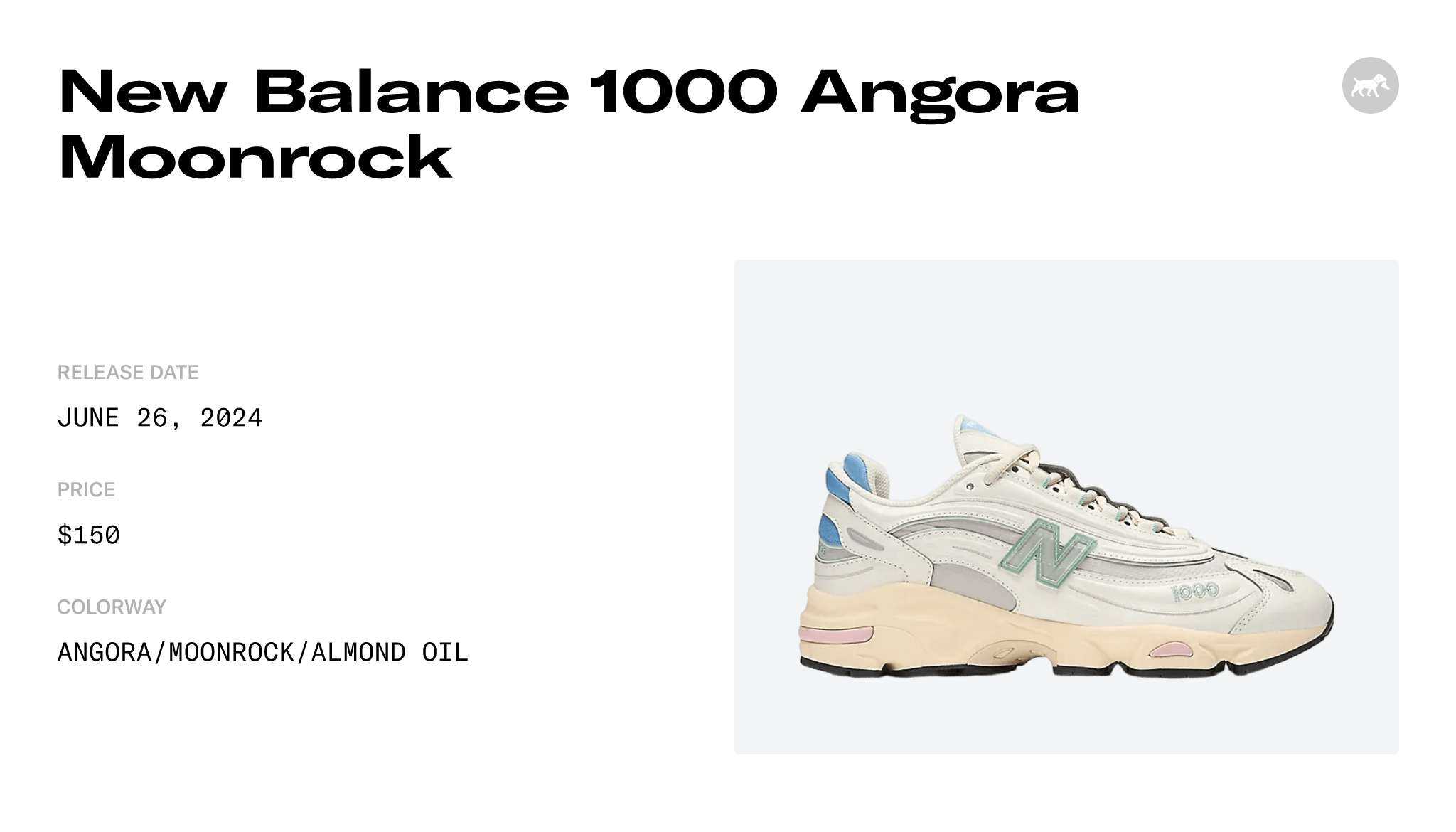 New Balance 1000 Angora Moonrock - M1000WA Raffles & Where to Buy