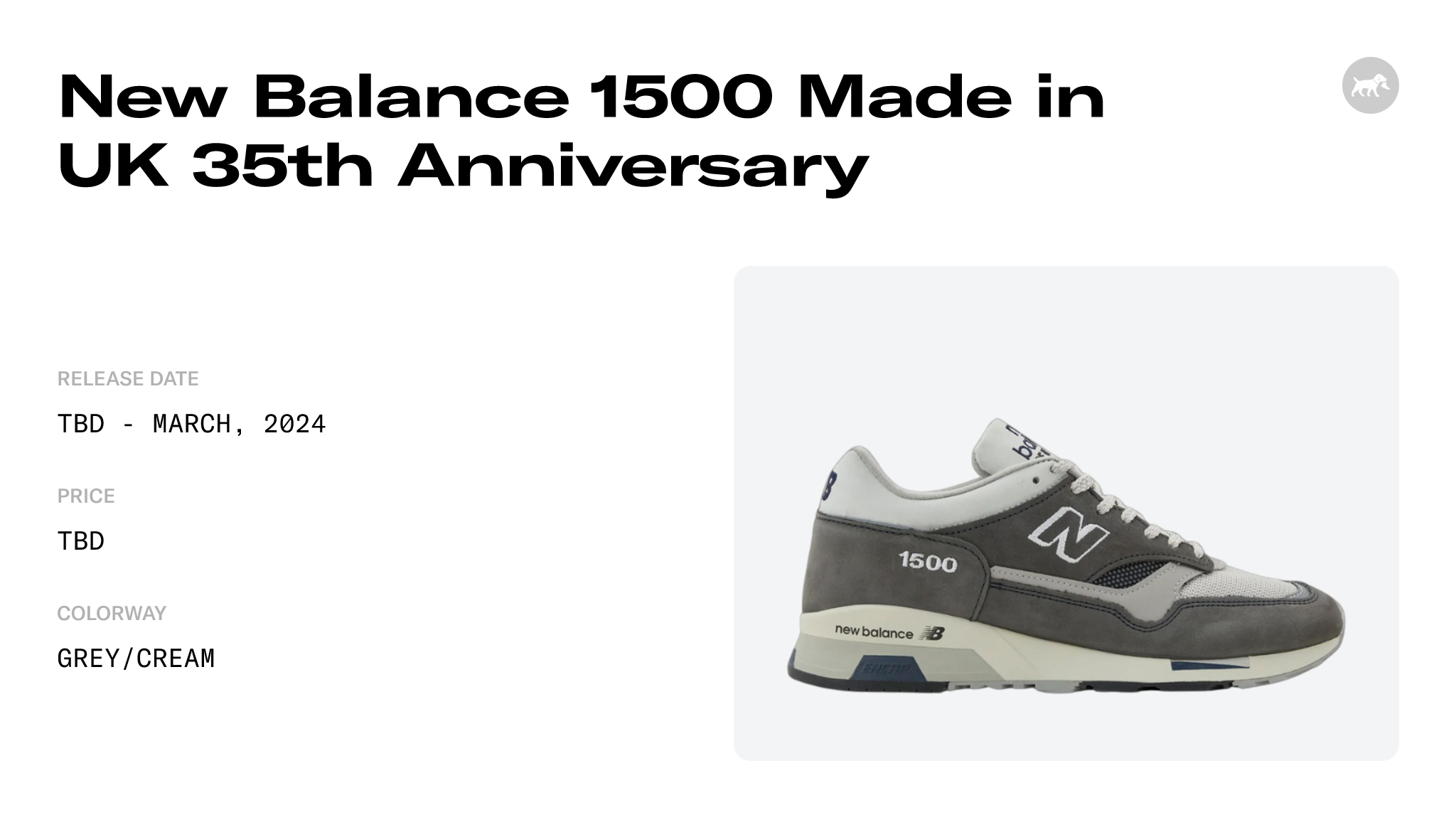New Balance 1500 Made in UK 35th Anniversary - U1500ANI Raffles ...