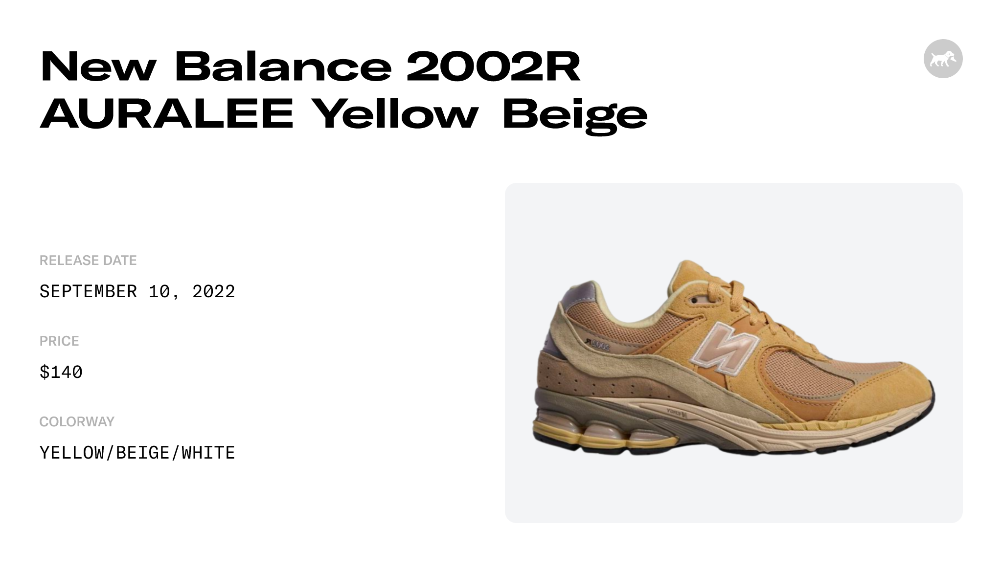 New Balance 2002R AURALEE Yellow Beige - M2002RE1 Raffles and