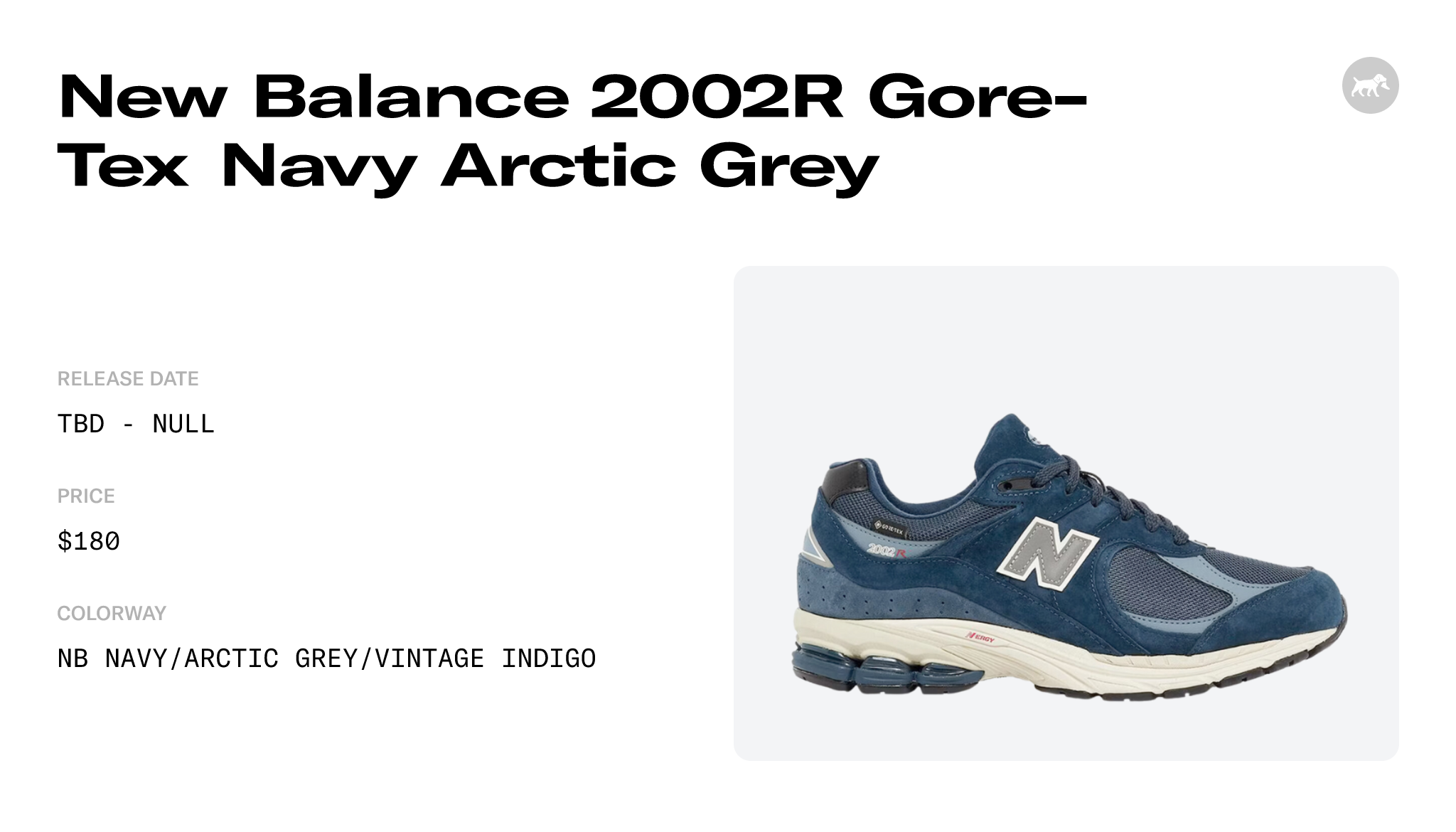 New Balance 2002R Gore-Tex Navy Arctic Grey - M2002RXF Raffles and Release  Date
