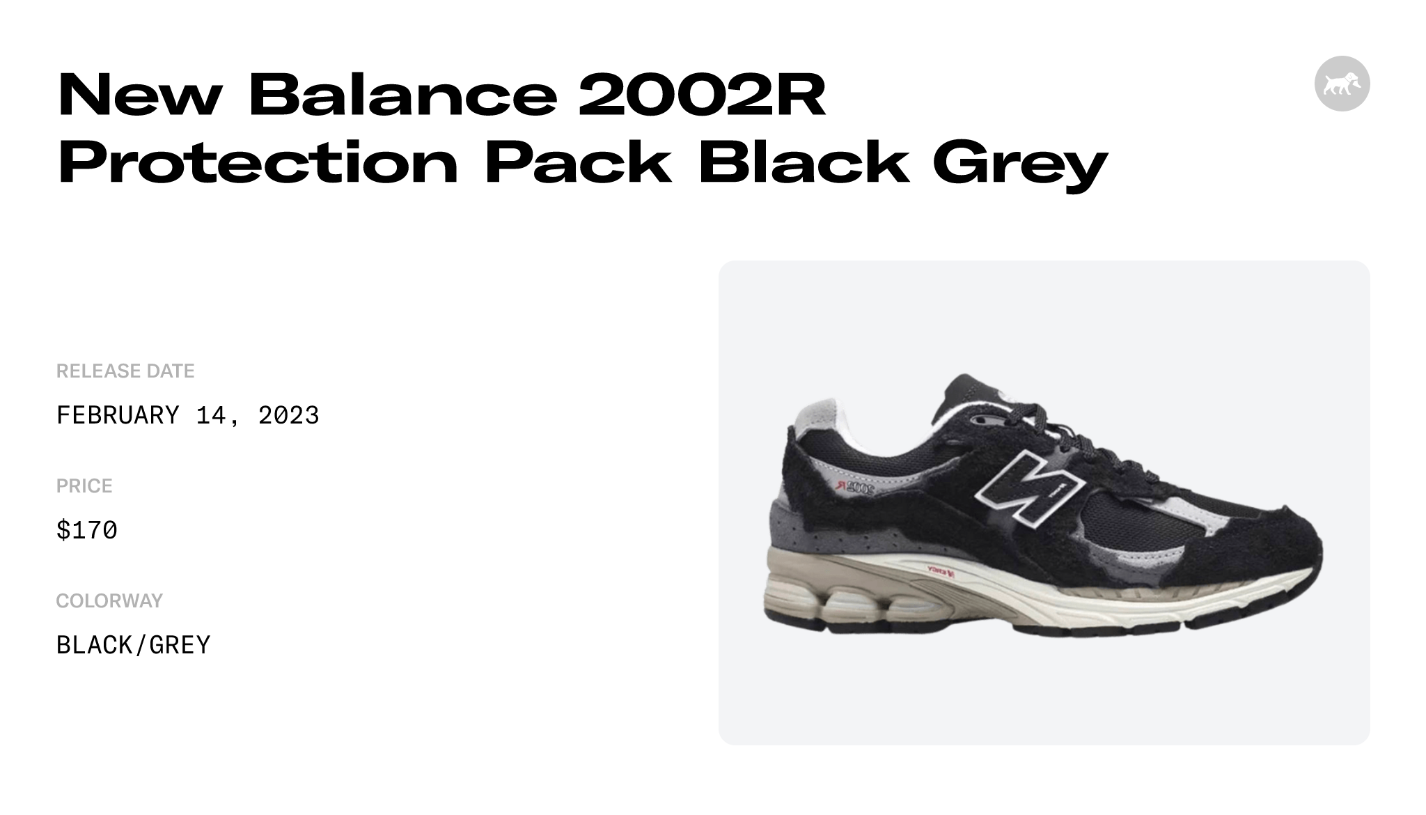 New Balance 2002R Protection Pack Black Grey - M2002RDJ Raffles