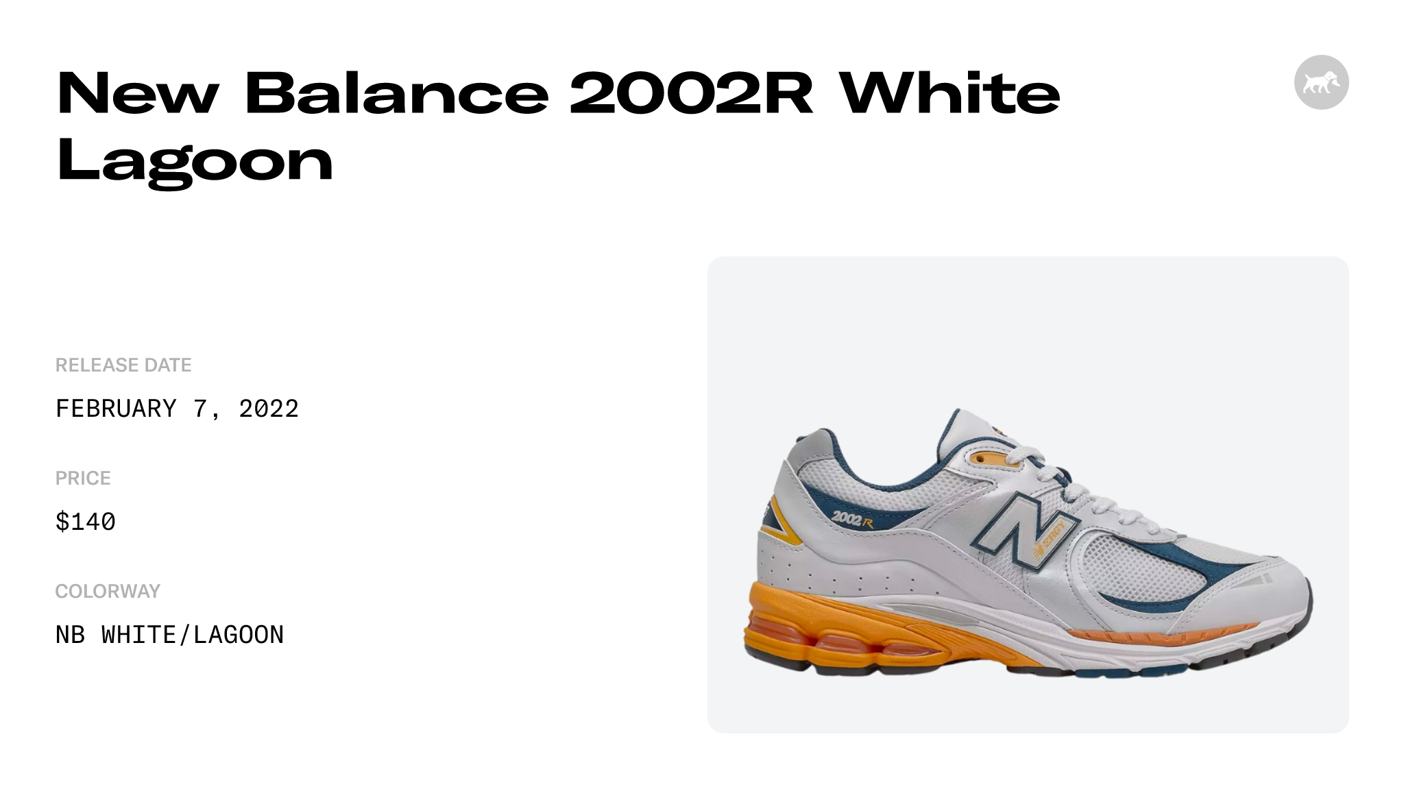 New Balance 2002R White Lagoon - M2002RLA Raffles and Release Date