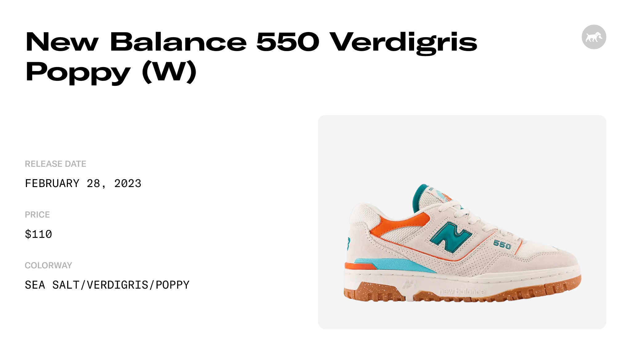 New Balance 550 Verdigris Poppy (W) - BBW550DA Raffles and Release