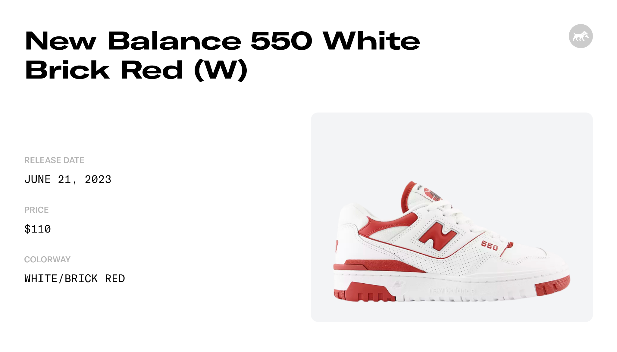 New Balance 550 White/Brick Red Women's Shoe