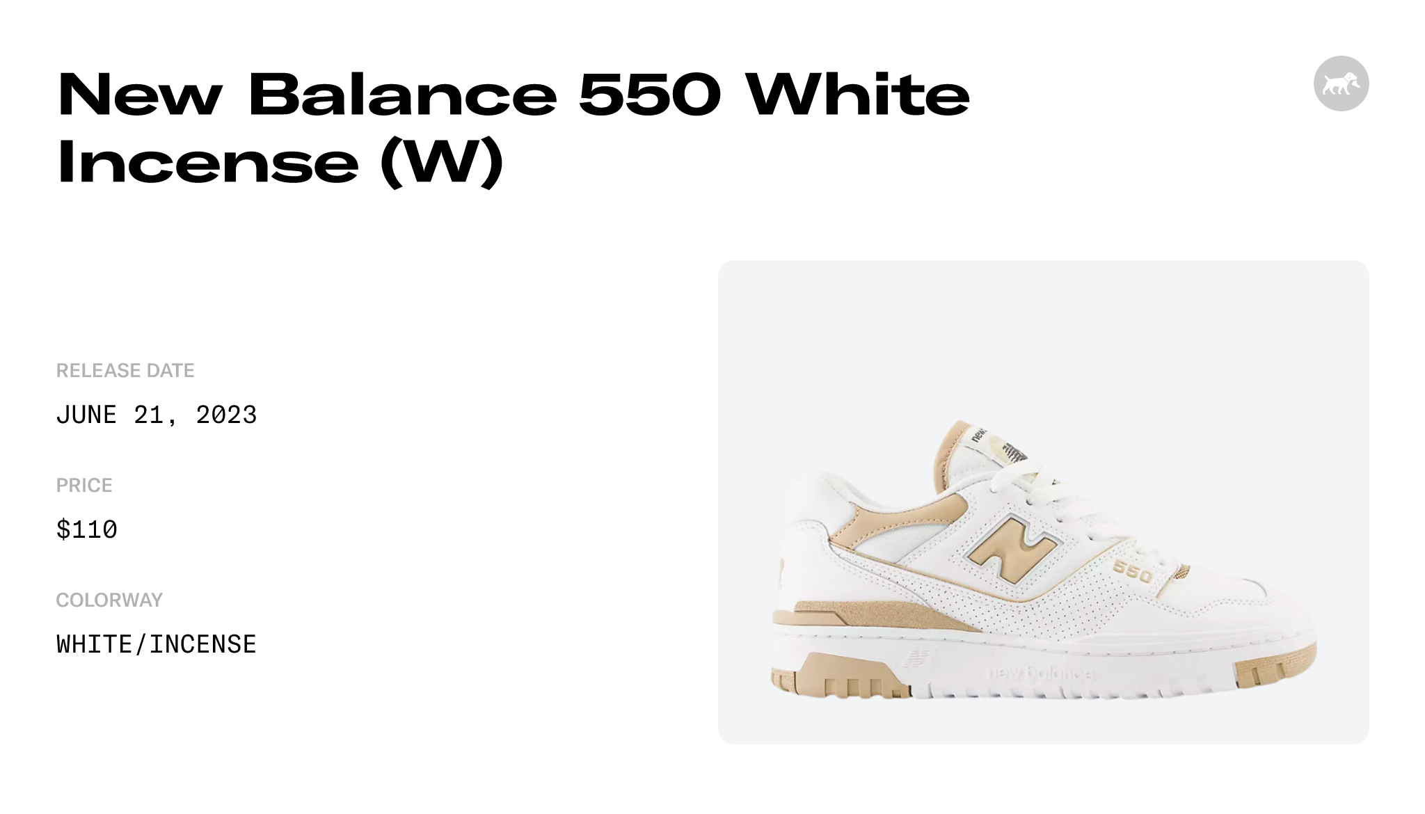 New Balance 550 White Incense (W) - BBW550BT Raffles and Release Date
