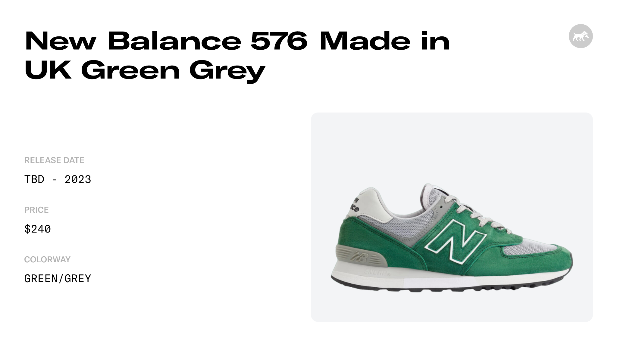 New Balance 576 Made in UK Green Grey - OU576GGK Raffles and Release Date