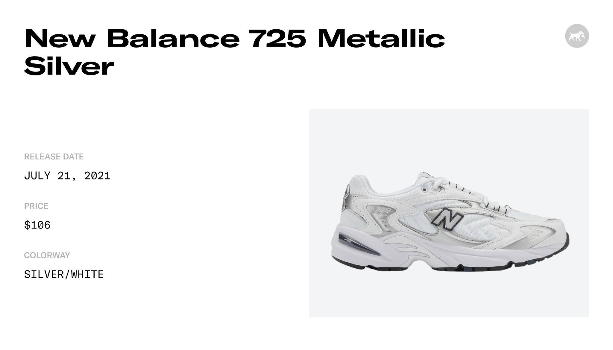 New Balance 725 Metallic Silver - ML725B Raffles & Where to Buy