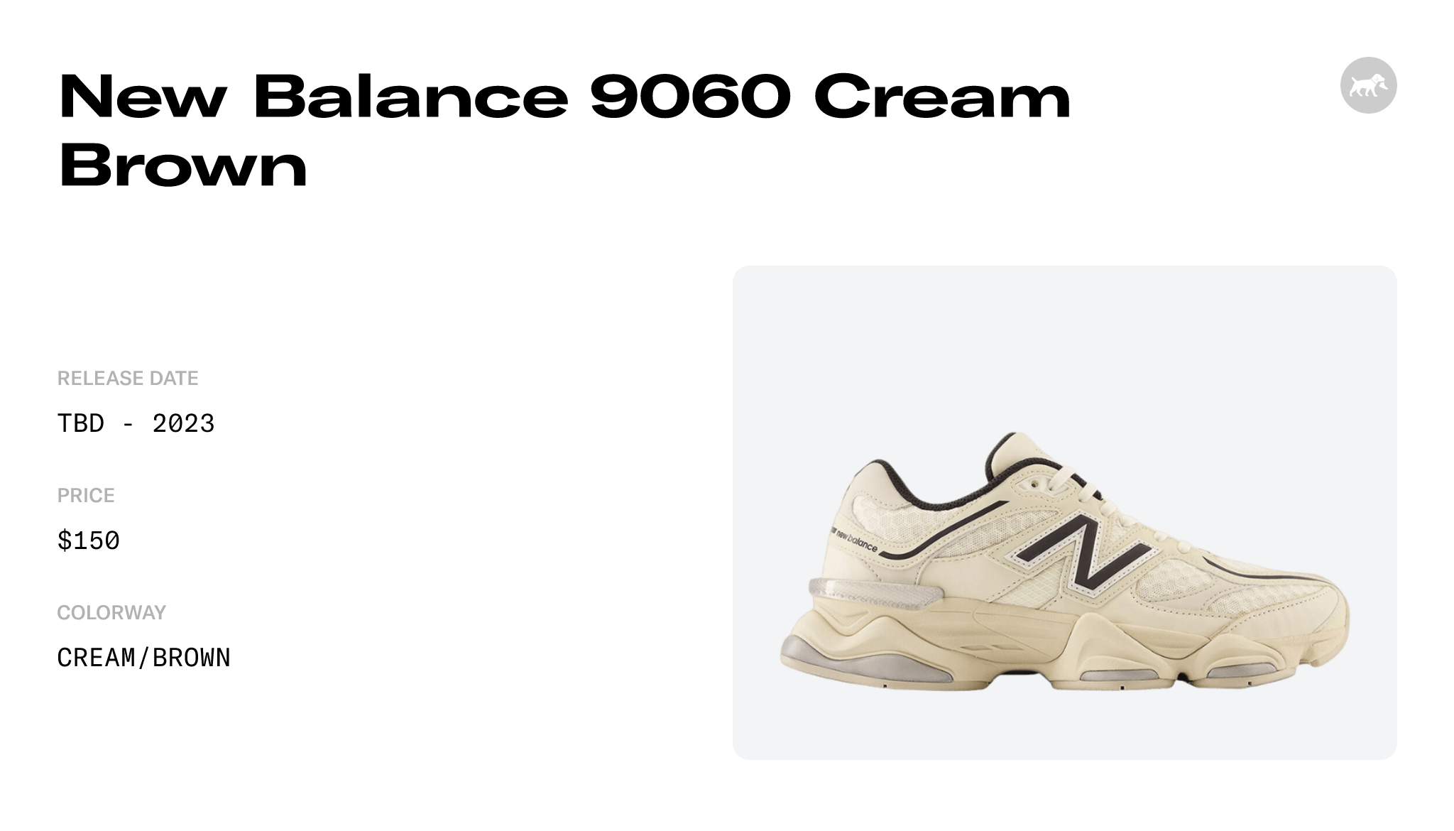 New Balance 9060 Cream Brown - U9060DUA Raffles and Release Date