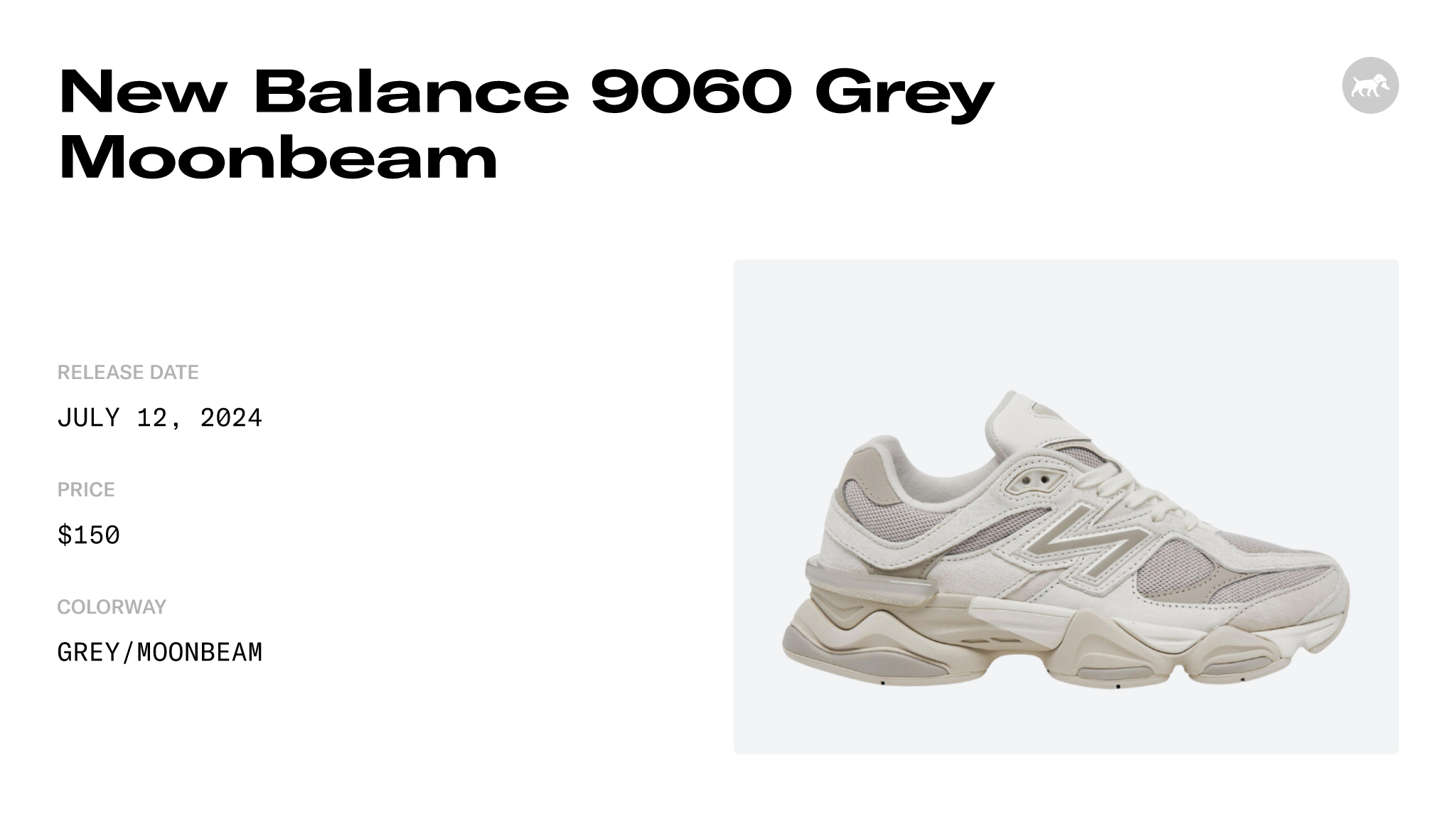 New Balance 9060 Grey Moonbeam - U9060MM Raffles & Where to Buy