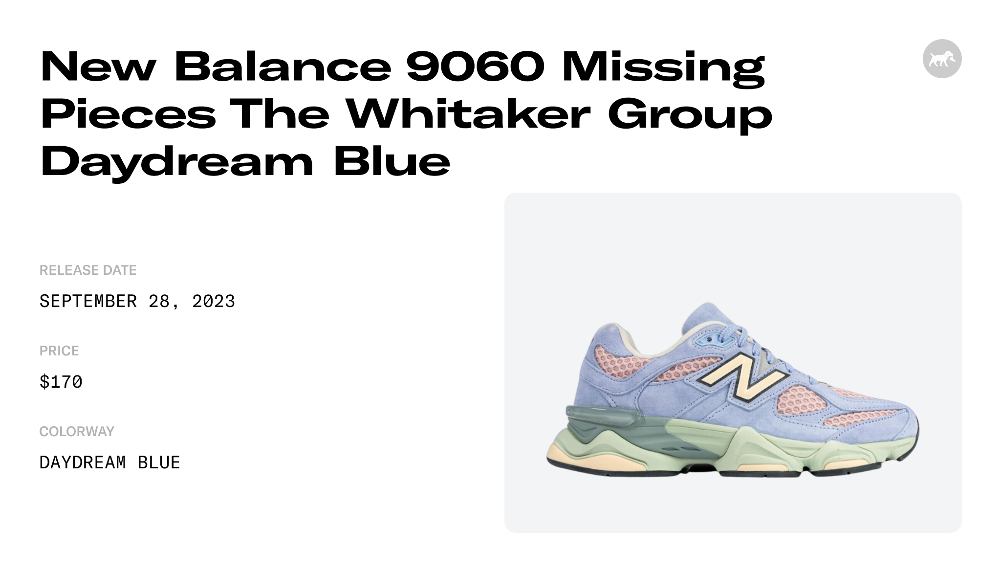 New Balance 9060 Missing Pieces The Whitaker Group Daydream Blue 