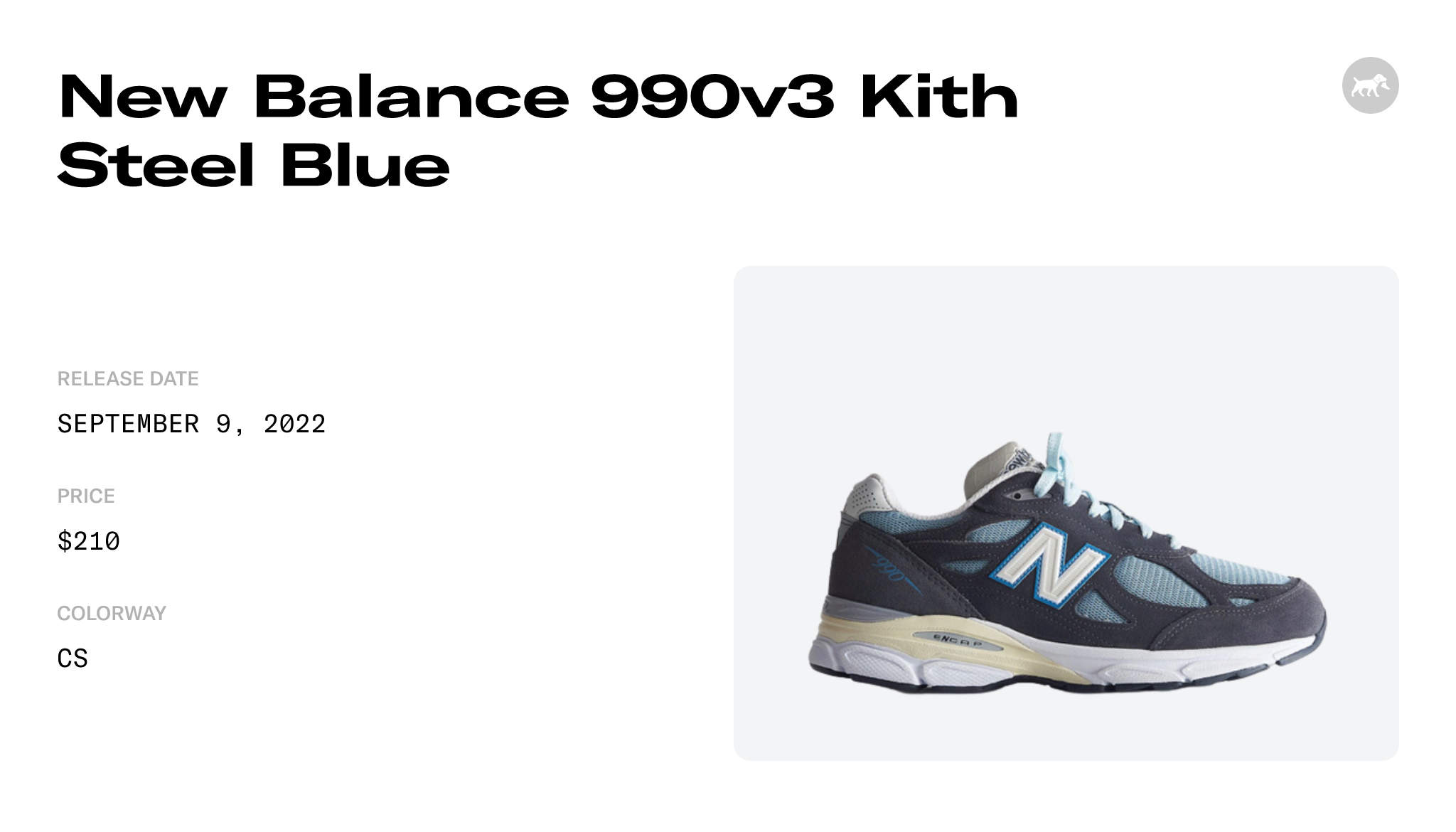 New Balance 990v3 Kith Steel Blue - NBM990KS3 Raffles and Release Date