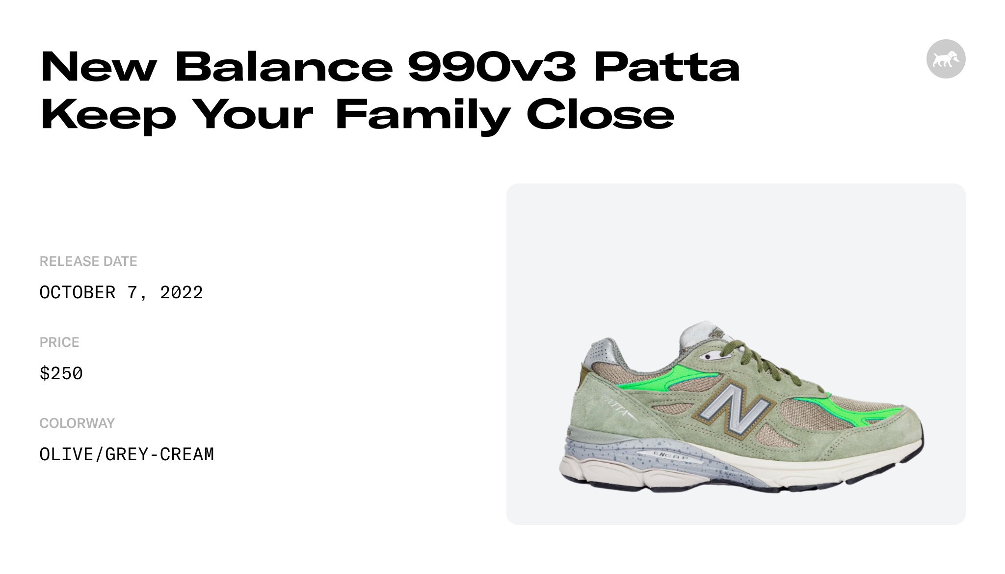 New Balance 990v3 Patta Keep Your Family Close - M990PP3 Raffles and  Release Date