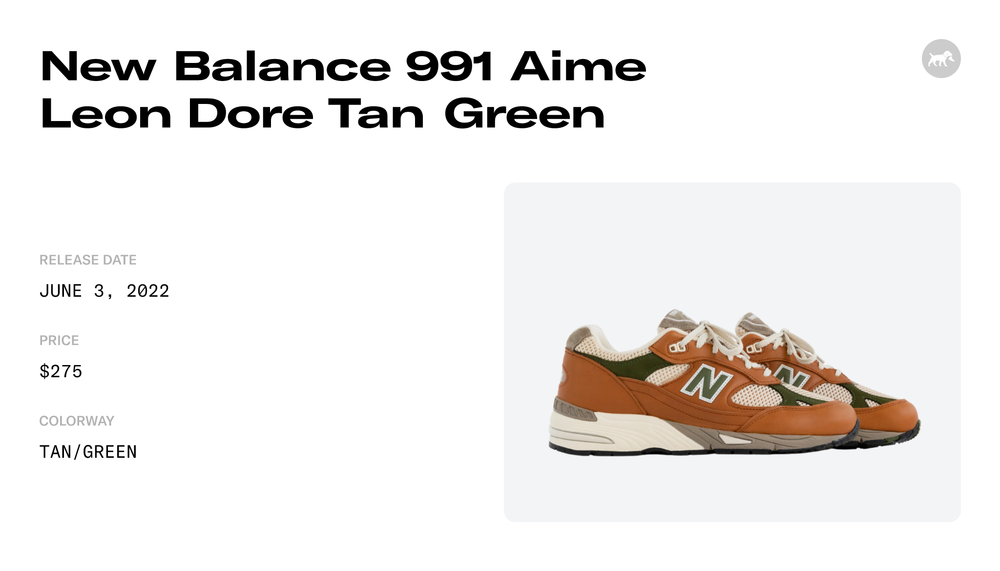 New Balance 991 Aime Leon Dore Tan Green - TBD-2 Raffles and Release Date