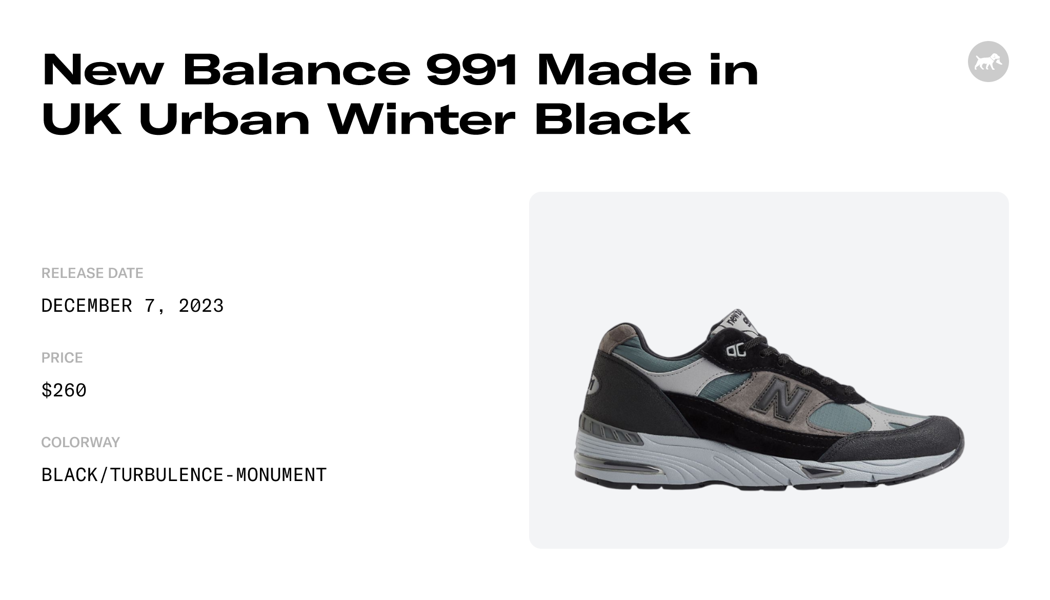 New Balance 991 Made in UK Urban Winter Black - M991WTR Raffles and Release  Date