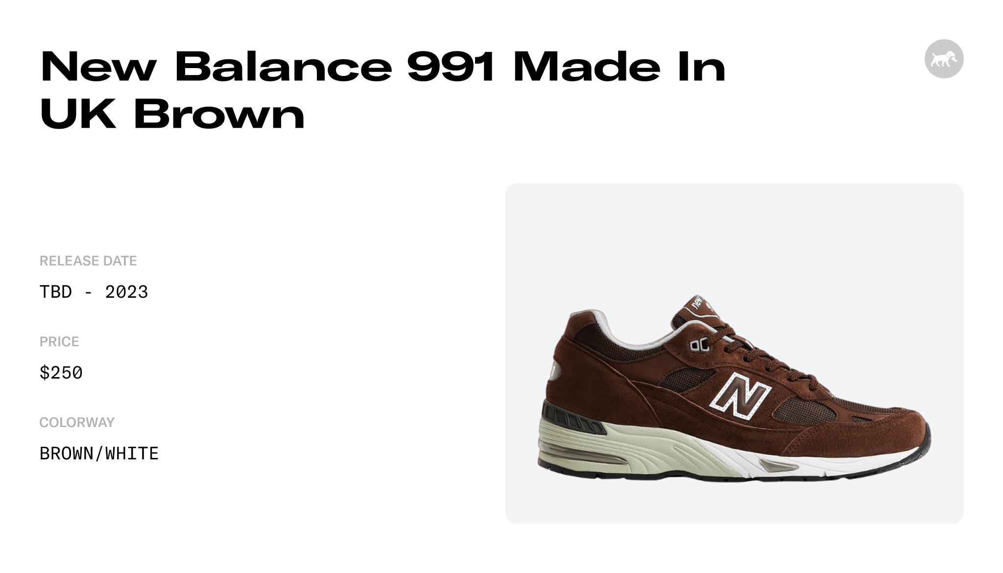 New Balance 991 Made In UK Brown - M991BGW Raffles and Release Date