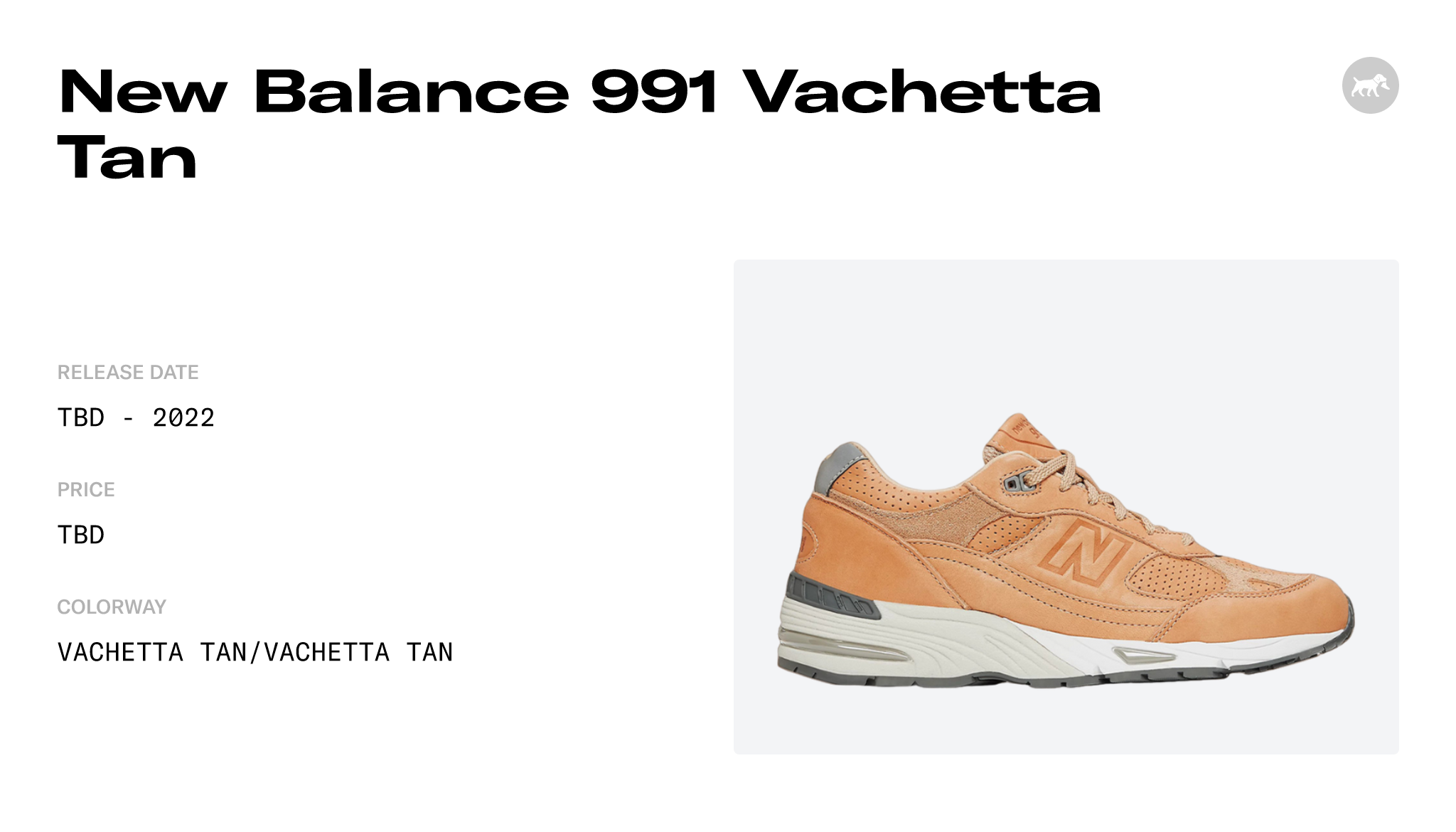 New Balance 991 Vachetta Tan - M991VT Raffles and Release Date