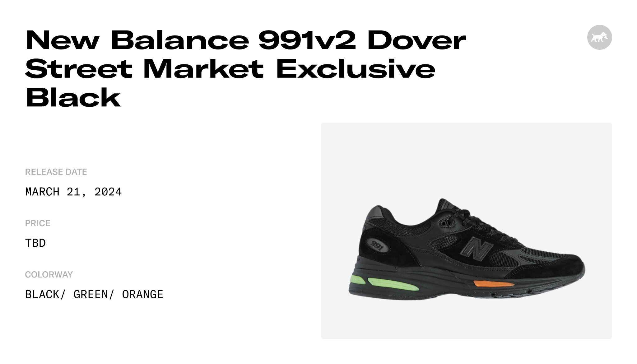 New Balance 991v2 Dover Street Market Exclusive Black