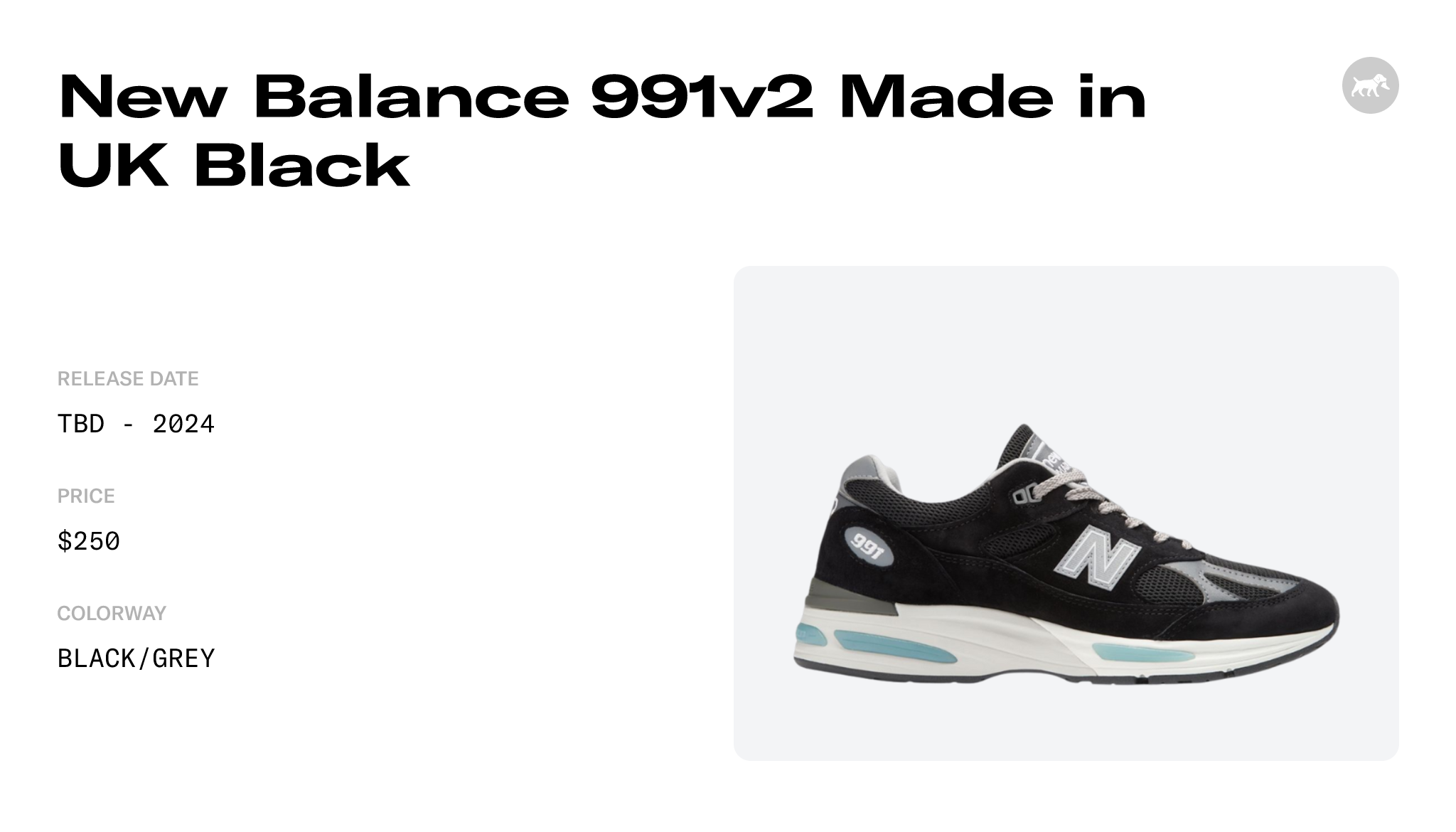 New Balance 991v2 Made in UK Black - U991BK2 Raffles and Release Date