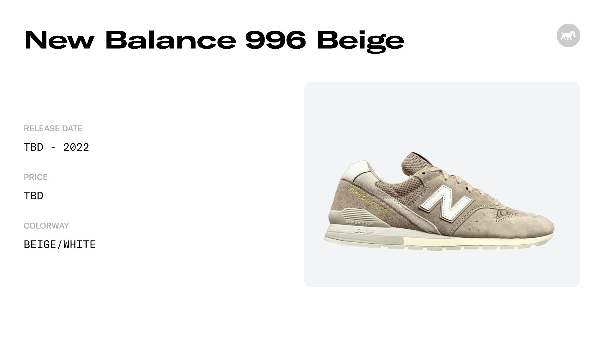 New Balance 996 Beige Raffles and Release Date