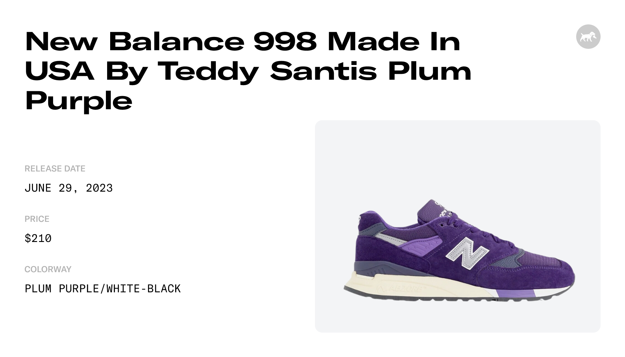 New Balance 998 Made In USA By Teddy Santis Plum Purple - U998TE