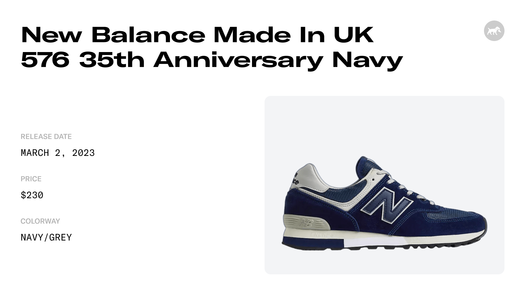 New Balance Made In UK 576 35th Anniversary Navy - OU576ANN Raffles and ...