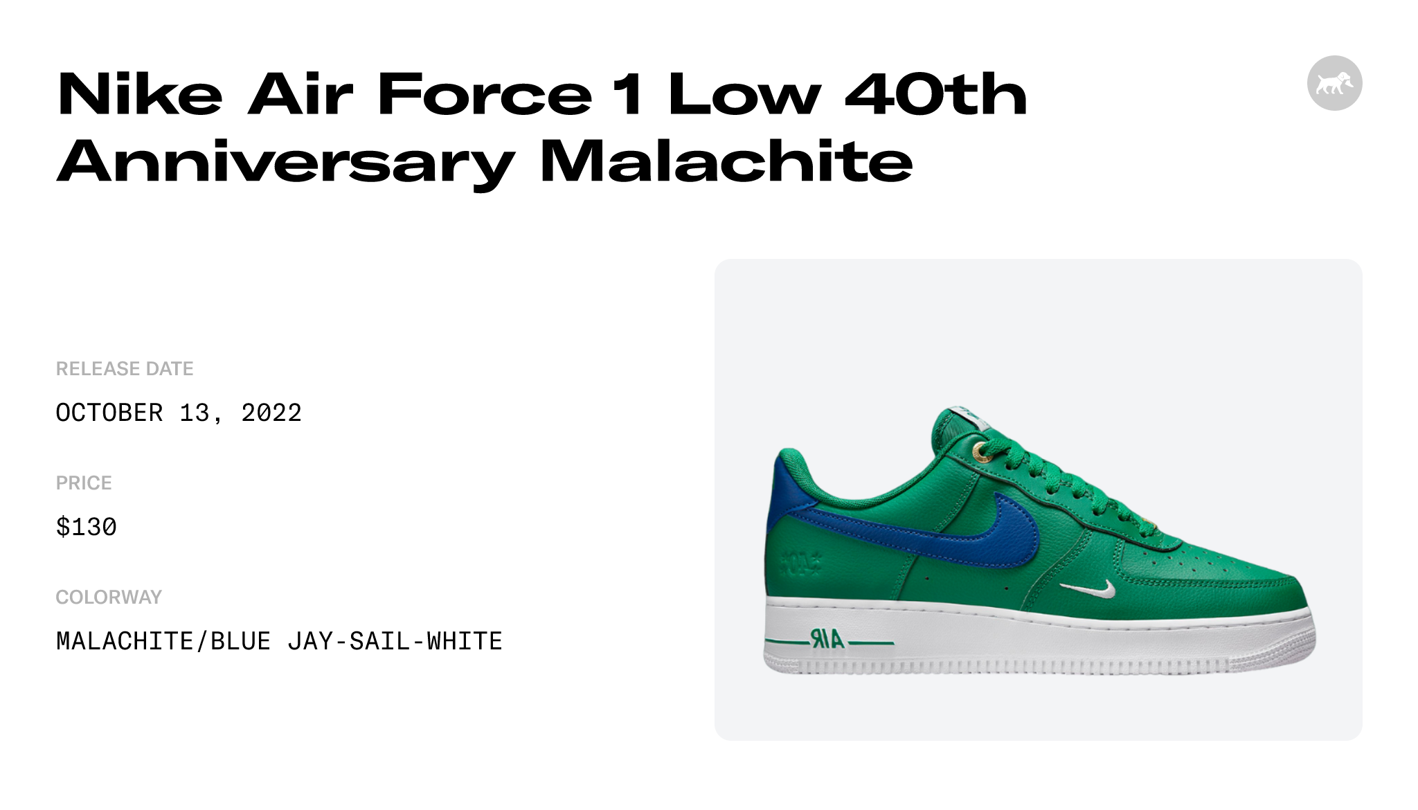 Nike Air Force 1 Low Malachite DQ7658-300
