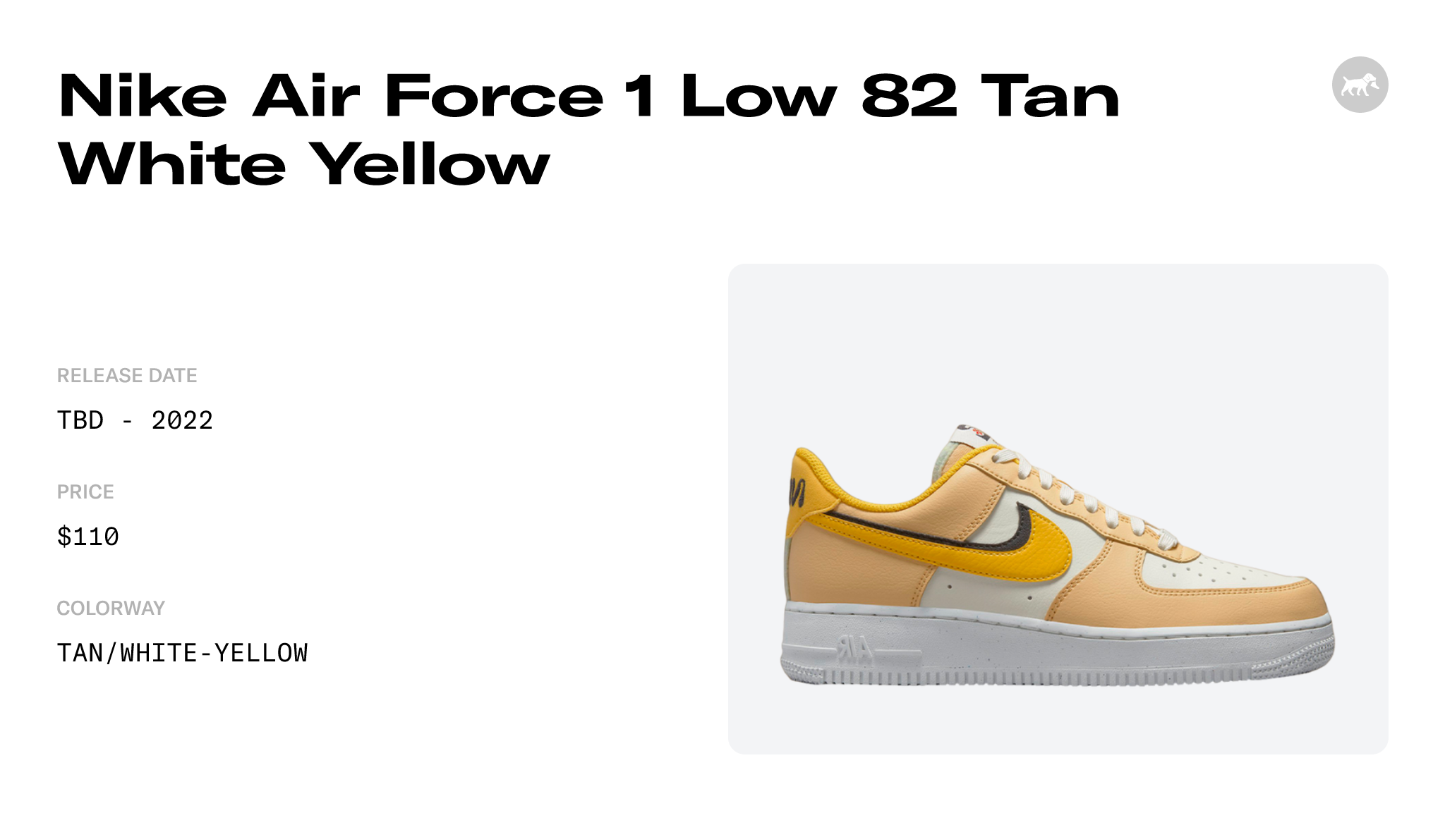 Nike Air Force 1 Low 82 White Tan DX6065-171