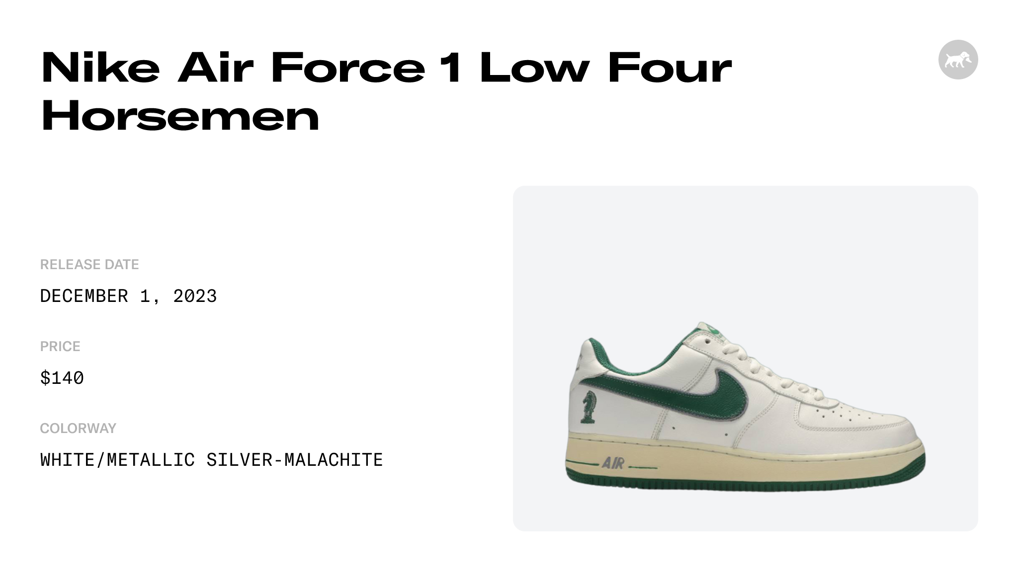 Nike Air Force 1 Low Four Horsemen Release Date