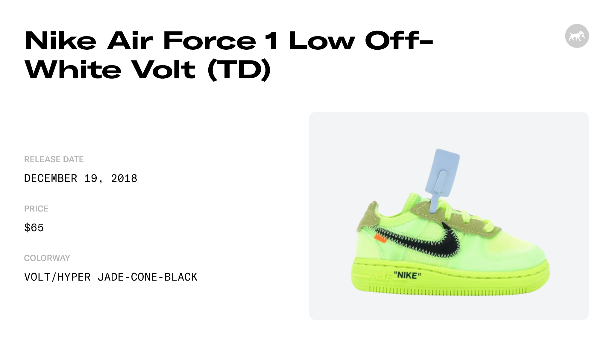 Off-White Nike Air Force 1 Low Volt AO4606-700 Release Info