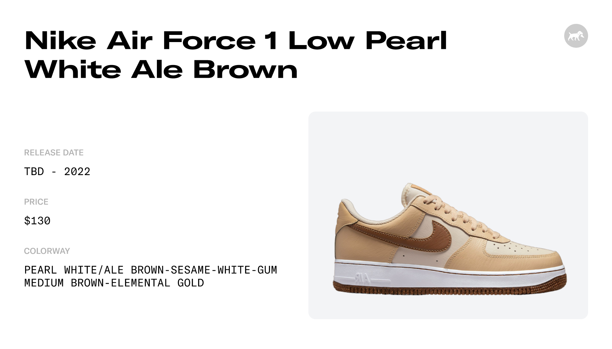 Nike Air Force 1 '07 LV8 Pearl White/Ale Brown-Sesame-White