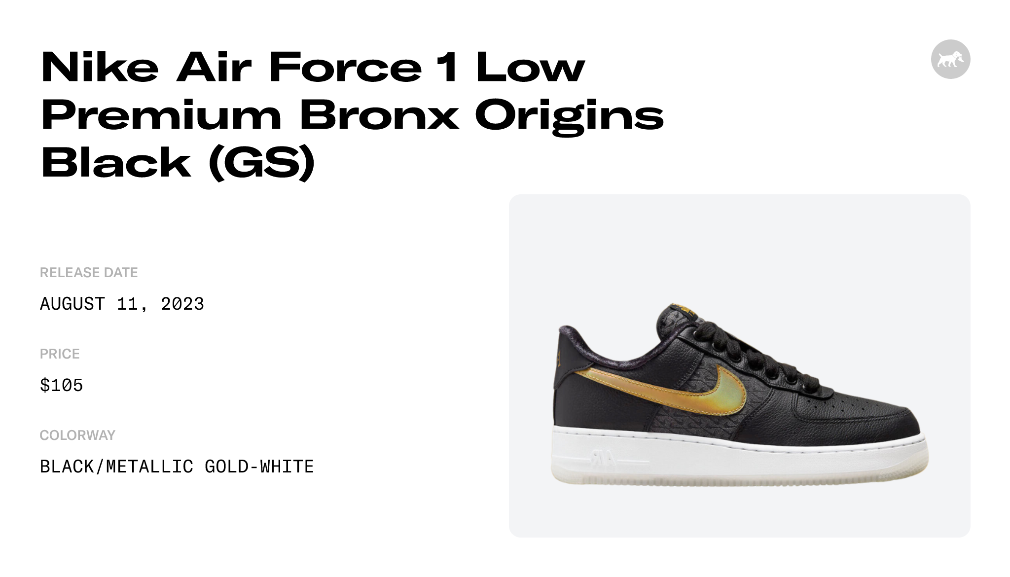 Nike Air Force 1 PRM GS Bronx Origins