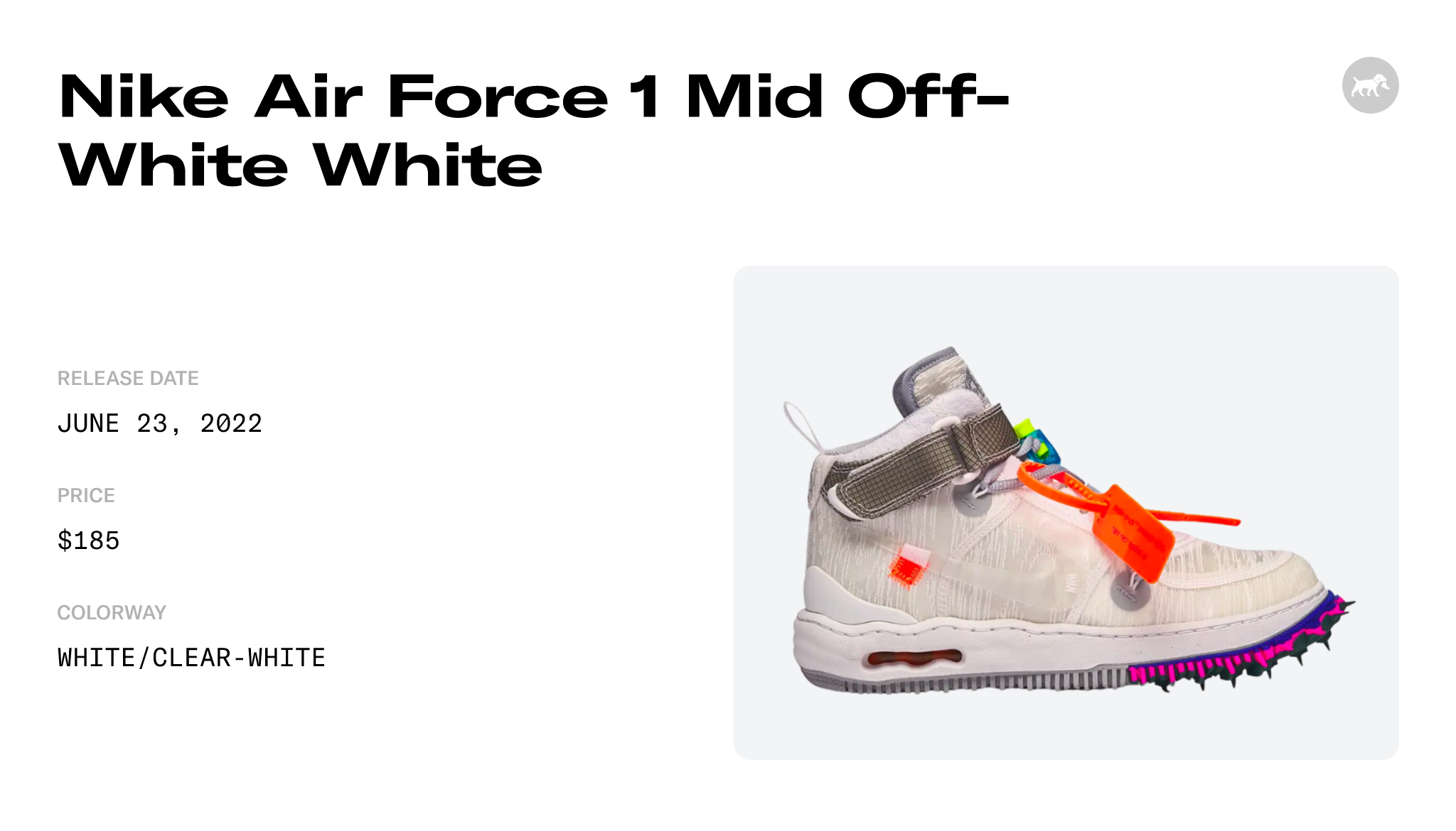Off-White x Nike Air Force 1 Mid White DO6290-100