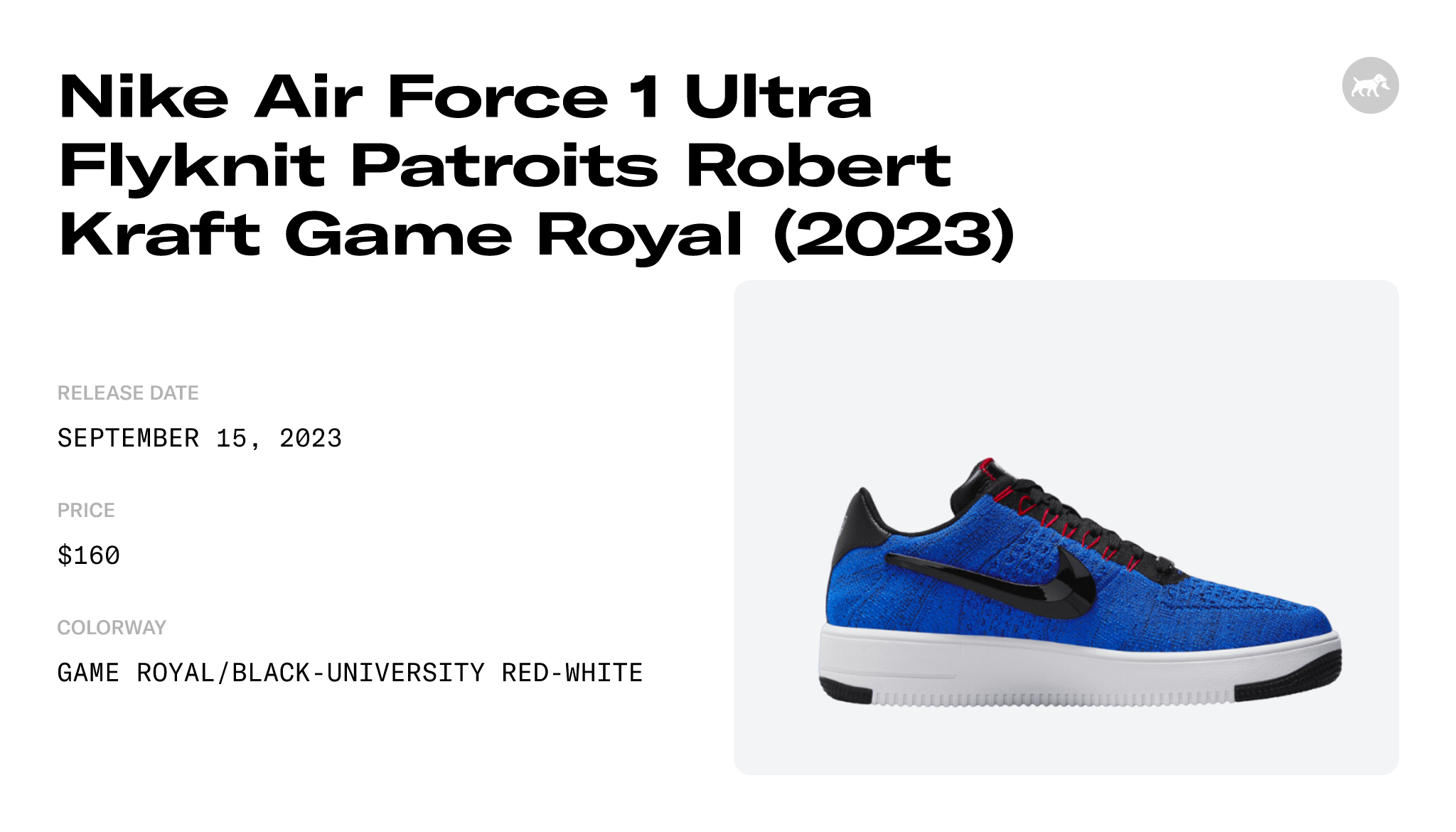 Men's Nike Robert Kraft Blue New England Patriots Ultra Flyknit Air Force 1  Low