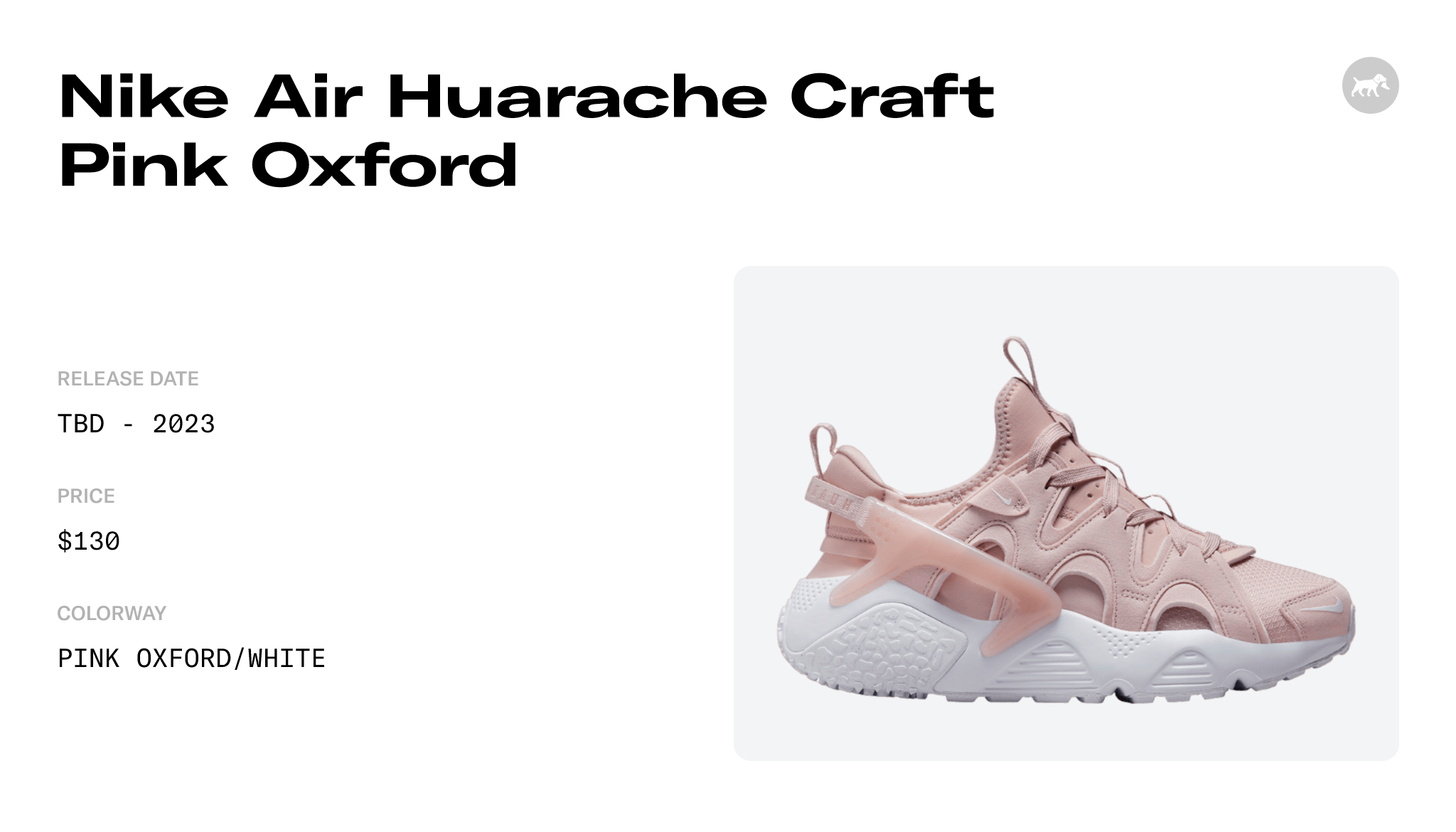 Nike Air Huarache Craft Pink Oxford - DQ8031-600 Raffles and