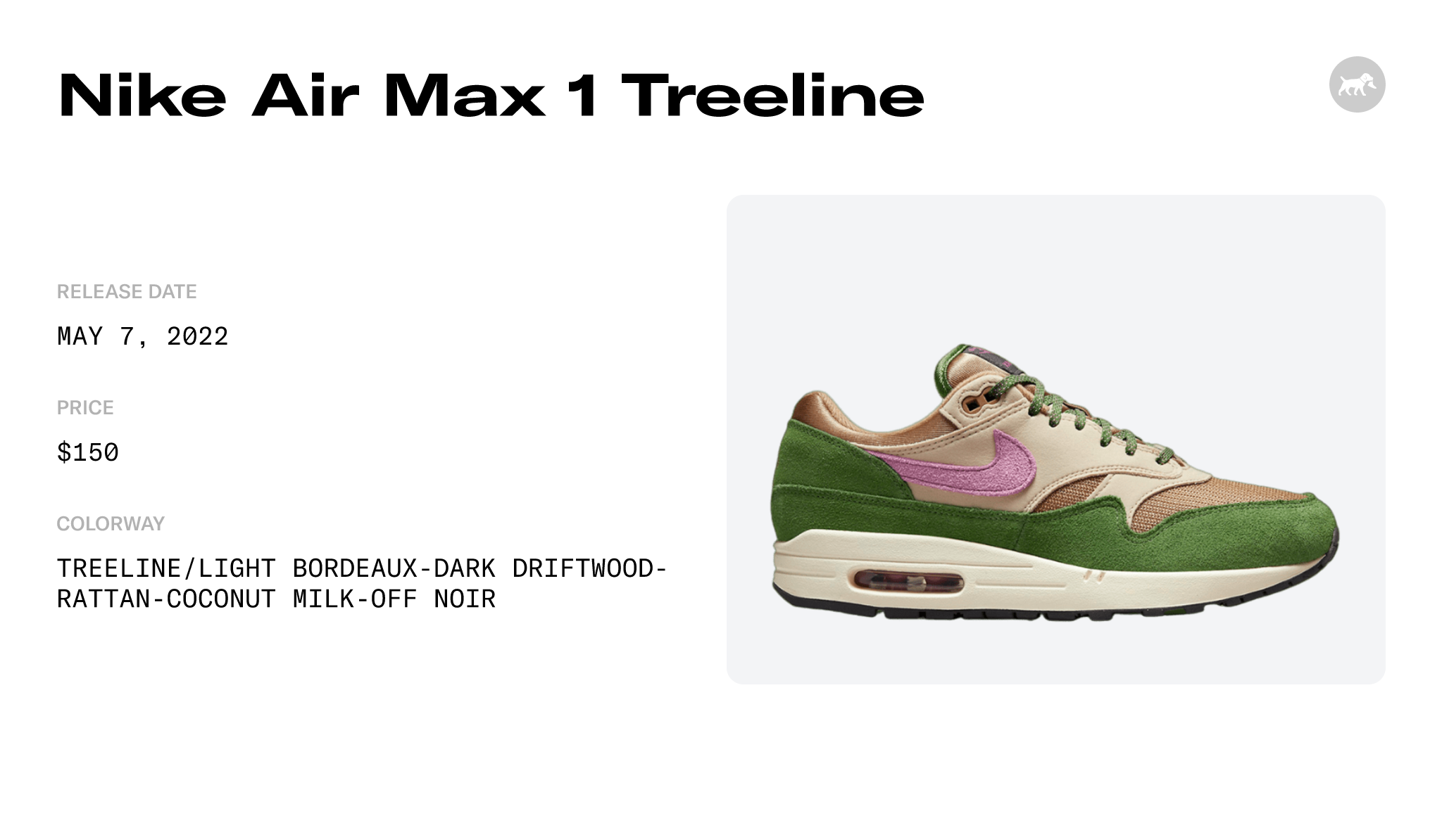 Nike Air Max 1 Treeline DR9773-300 Release Date