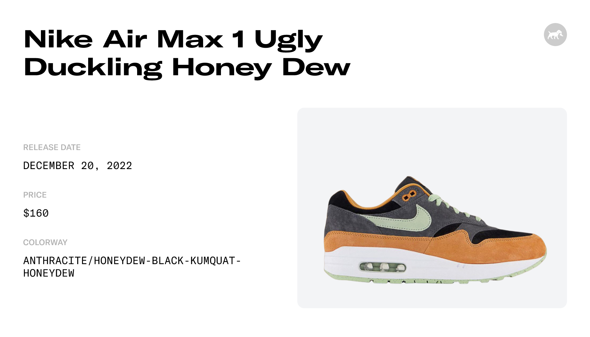 Nike Air Max 1 PRM Ugly Duckling 'Honeydew' 8