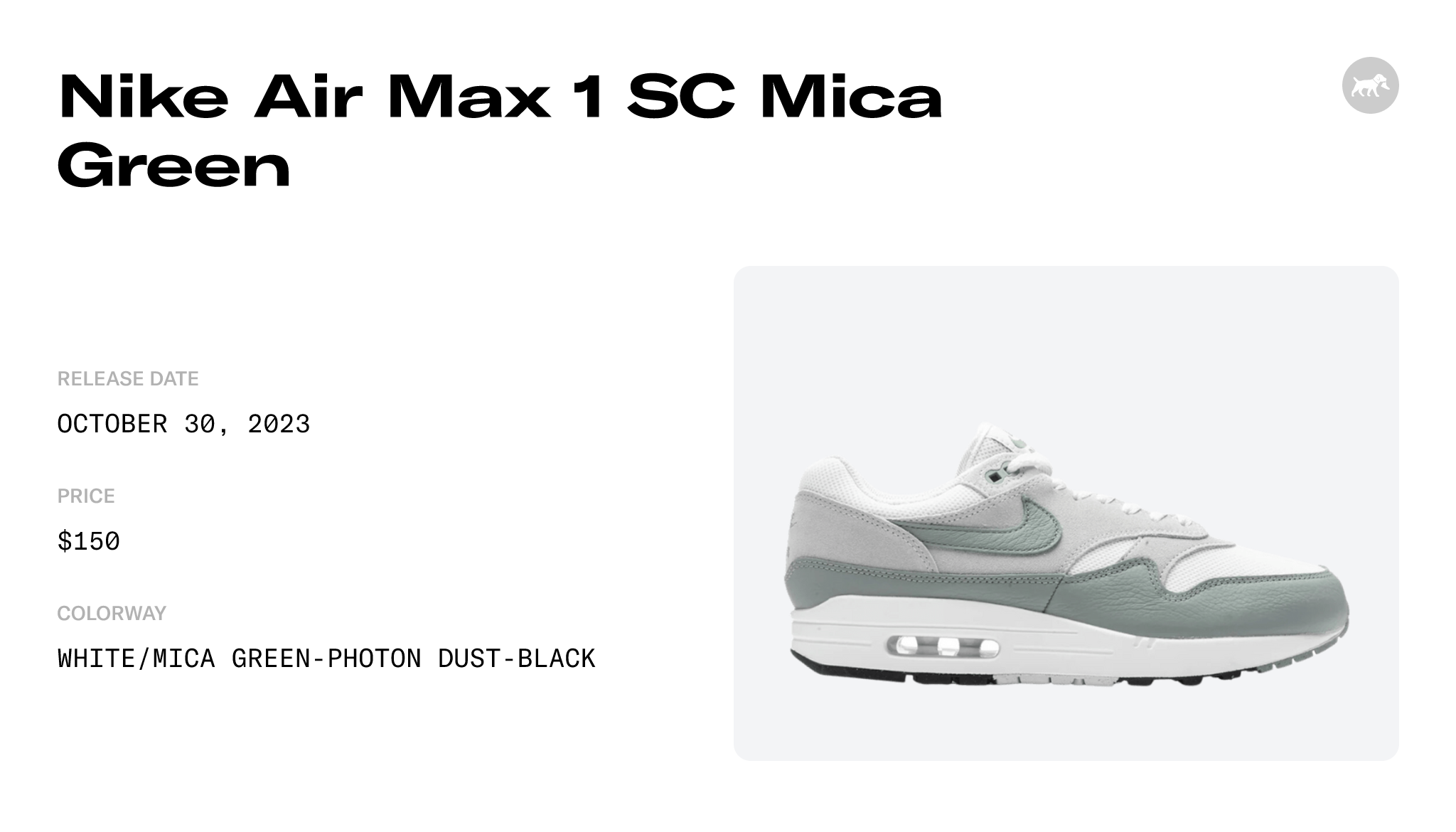 Nike Air Max 1 White Mica Green DZ4549-100 Mens New