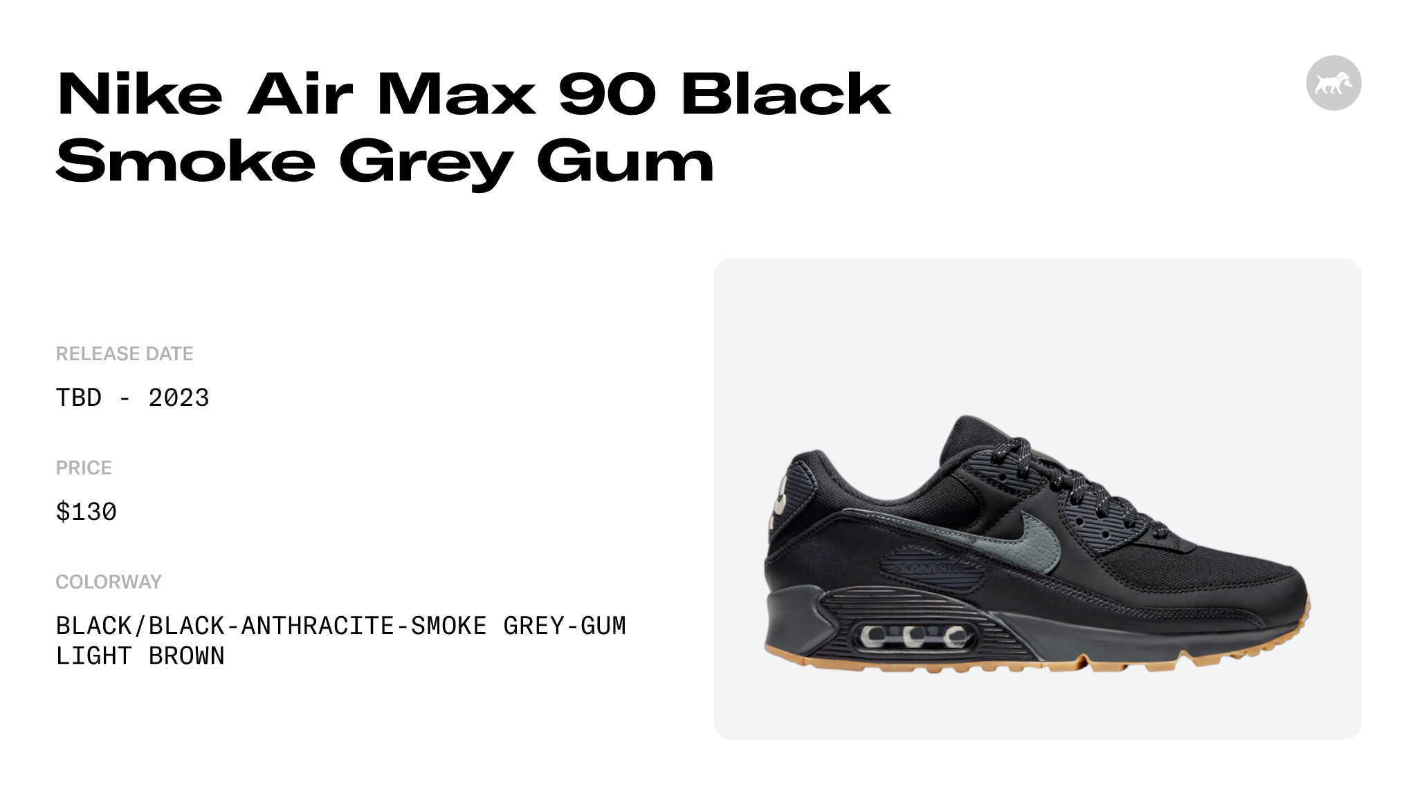 Nike Air Max 90 Black/Gum FV0387-001 Release Date