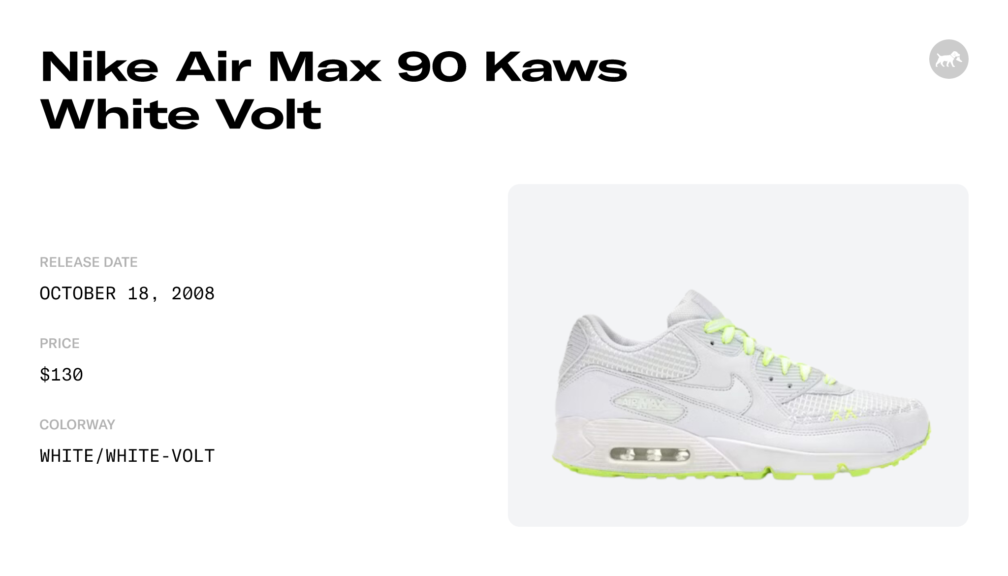 Air max 90 kaws white online