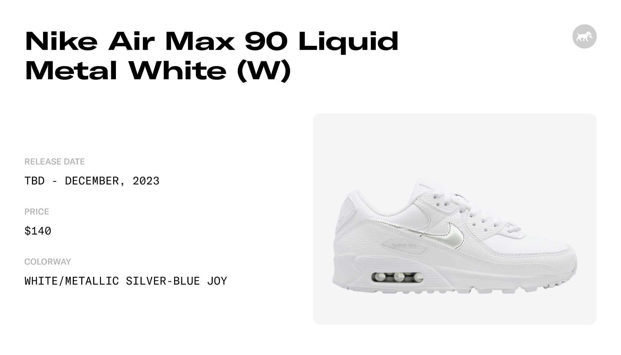 Nike Air Max 90 Liquid Metal White (W) - FV0949-100 Raffles and