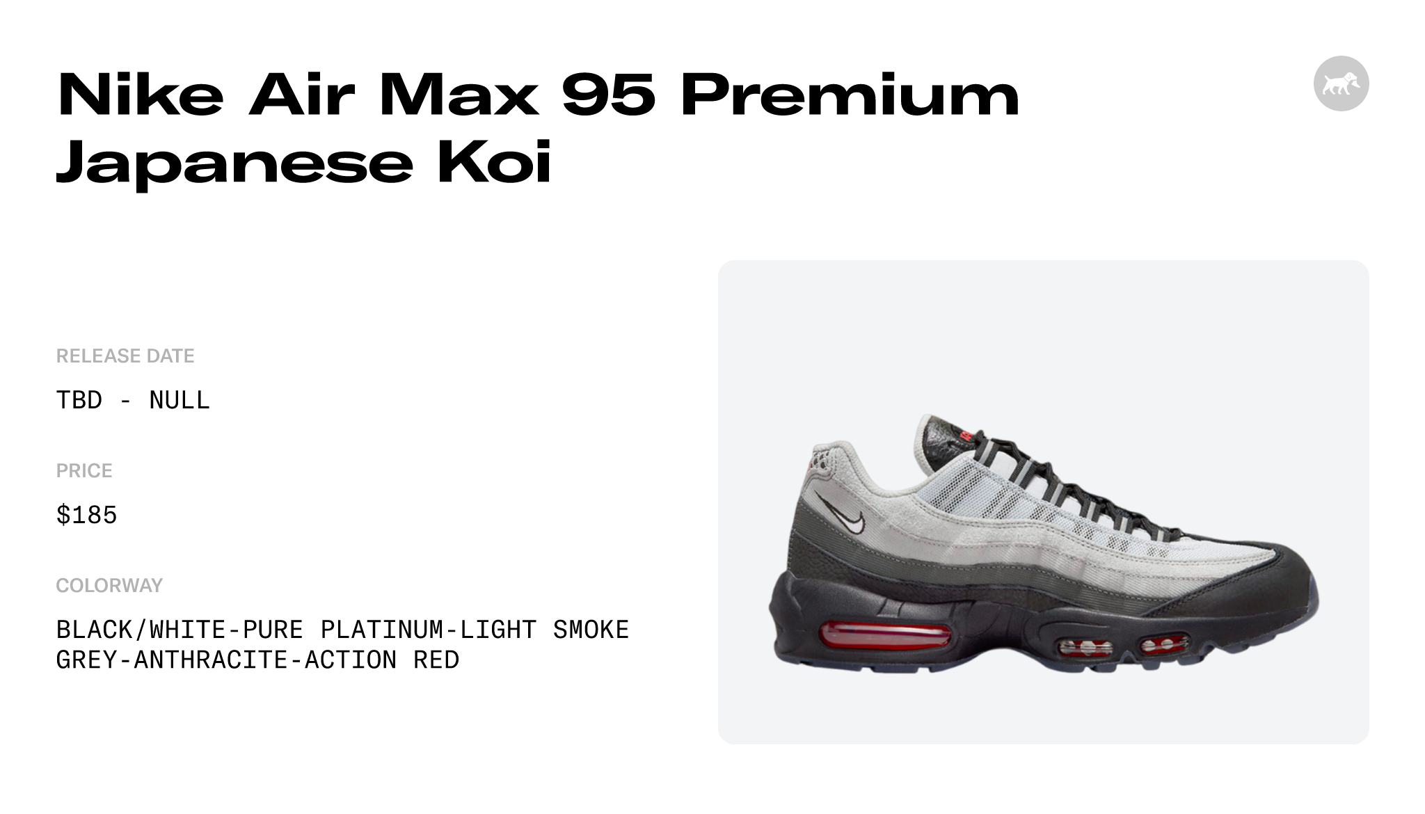 Nike Air Max 95 Premium Japanese Koi - DQ3979-001 Raffles and Release Date