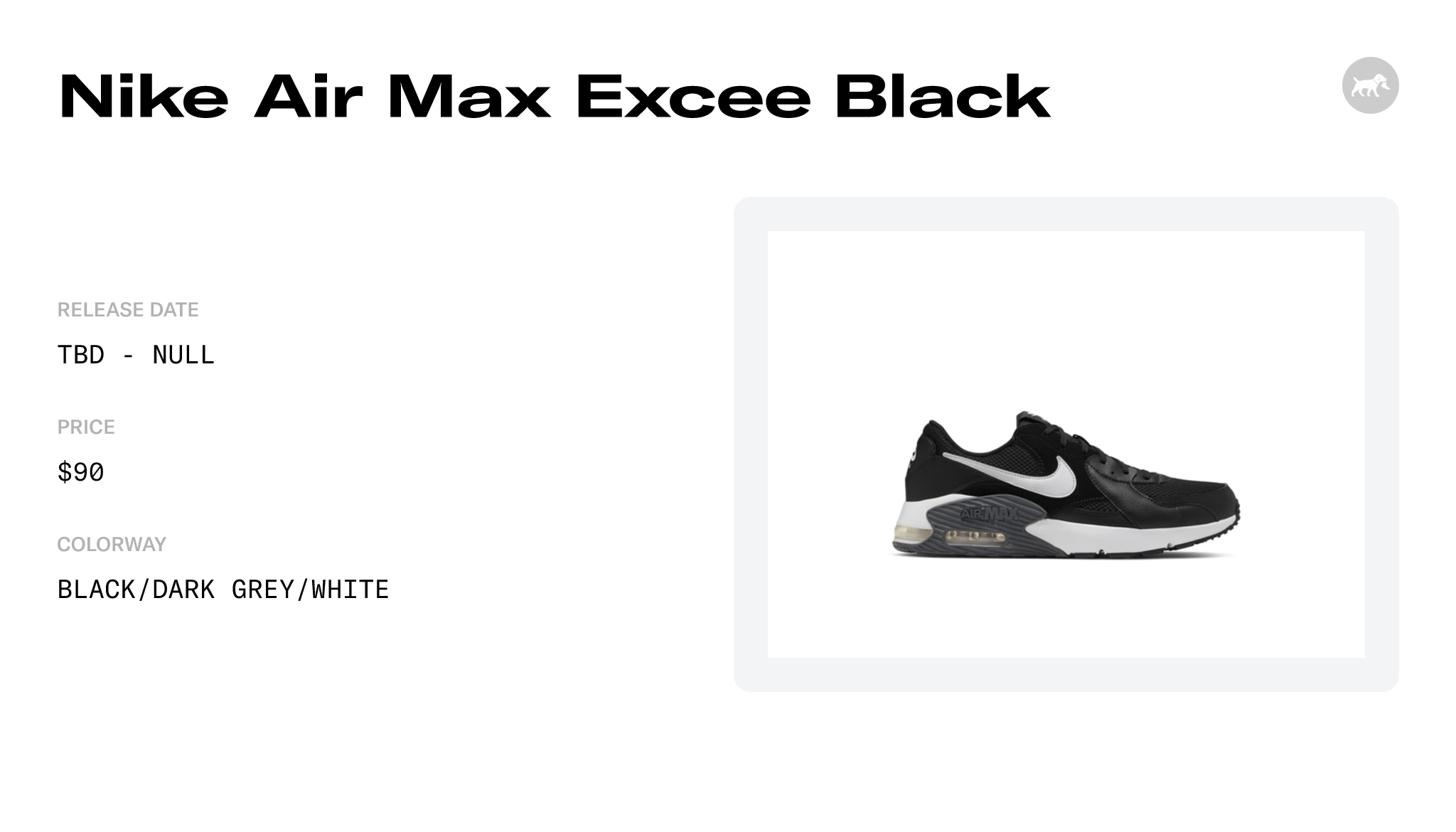 Nike Air Max Excee Black - CD4165-001 Raffles and Release Date