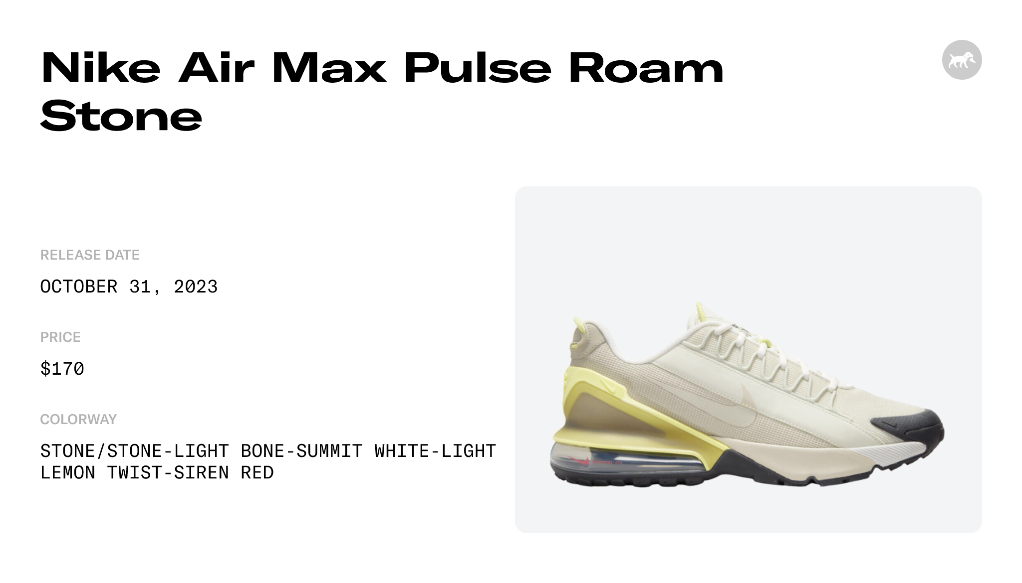Nike Air Max Pulse Roam Stone - DZ3544-200 Raffles and Release Date