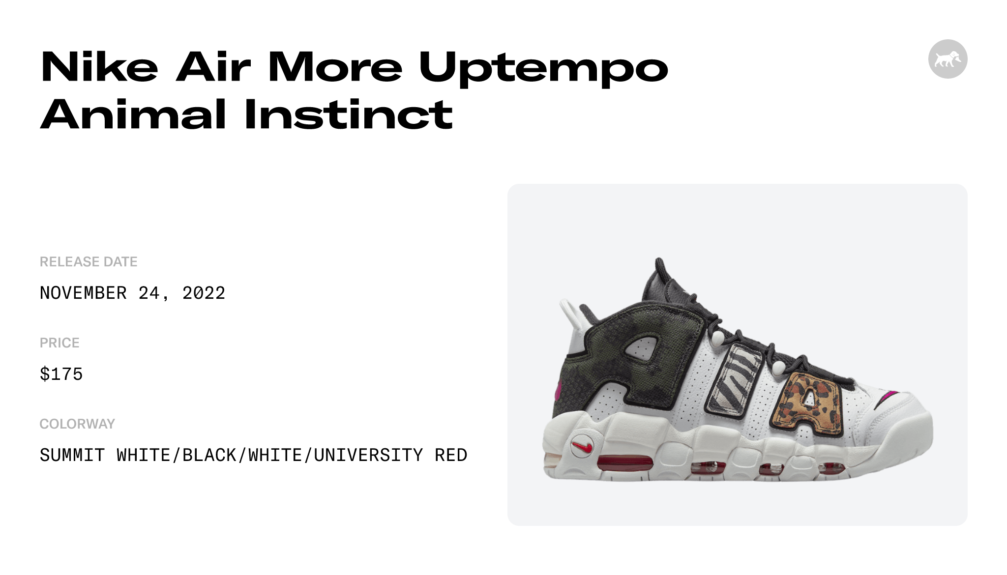 Nike Air More Uptempo Animal Instinct