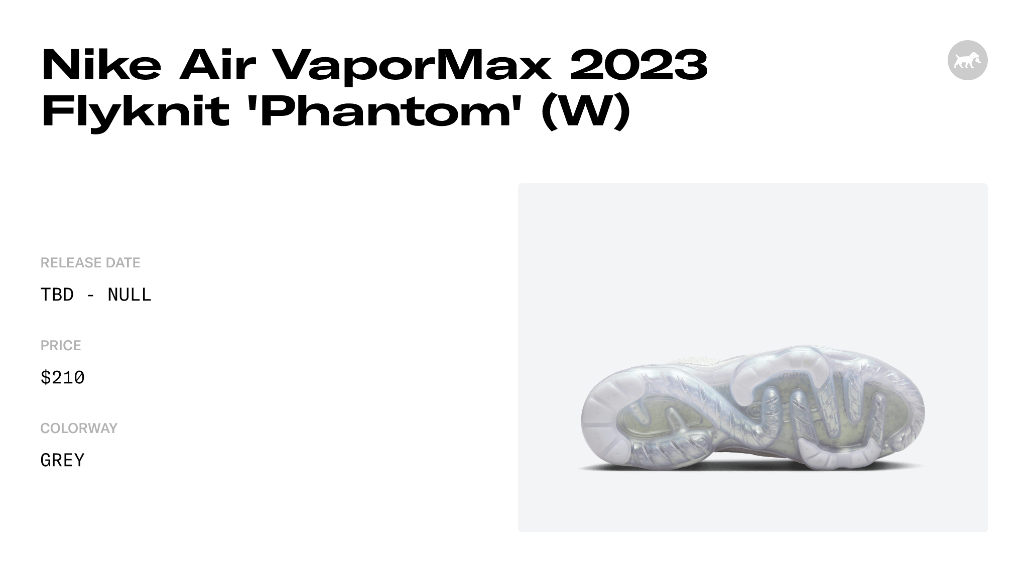 Nike Air VaporMax 2023 Flyknit 'Phantom' (W) - FD3148-002 Release Info