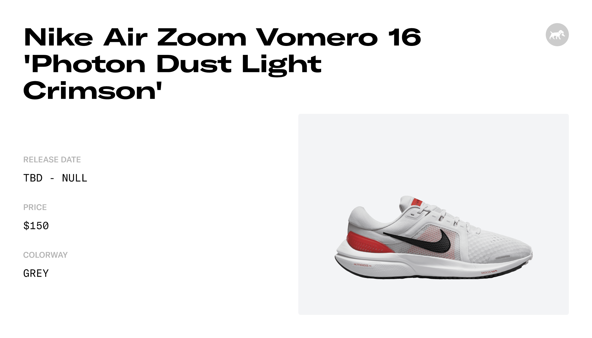 Nike Air Zoom Vomero 16 'photon Dust Light Crimson' - Da7245-011 